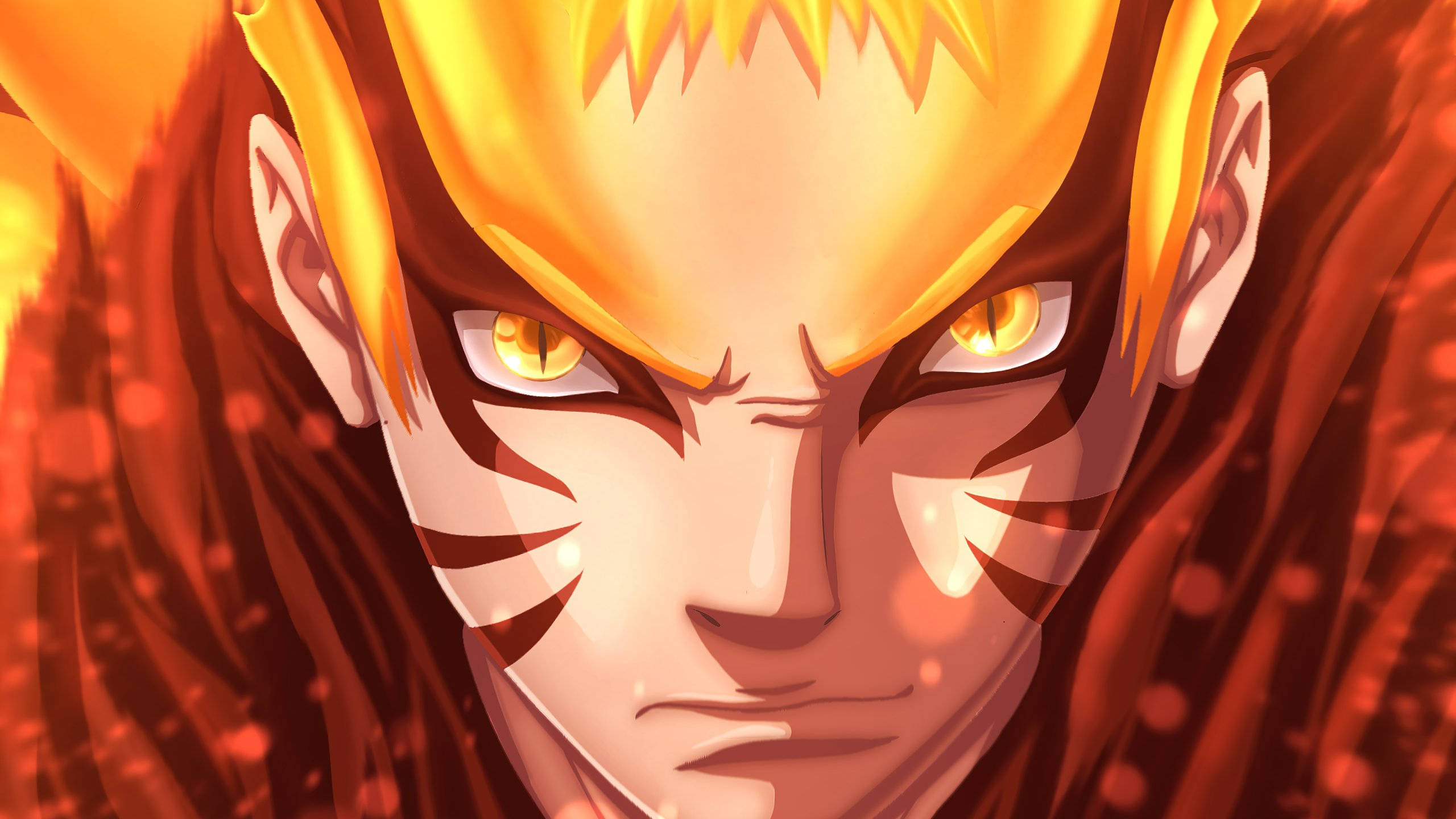 Naruto Baryon Mode Macho Yanayowaka Picha ya Ukuta