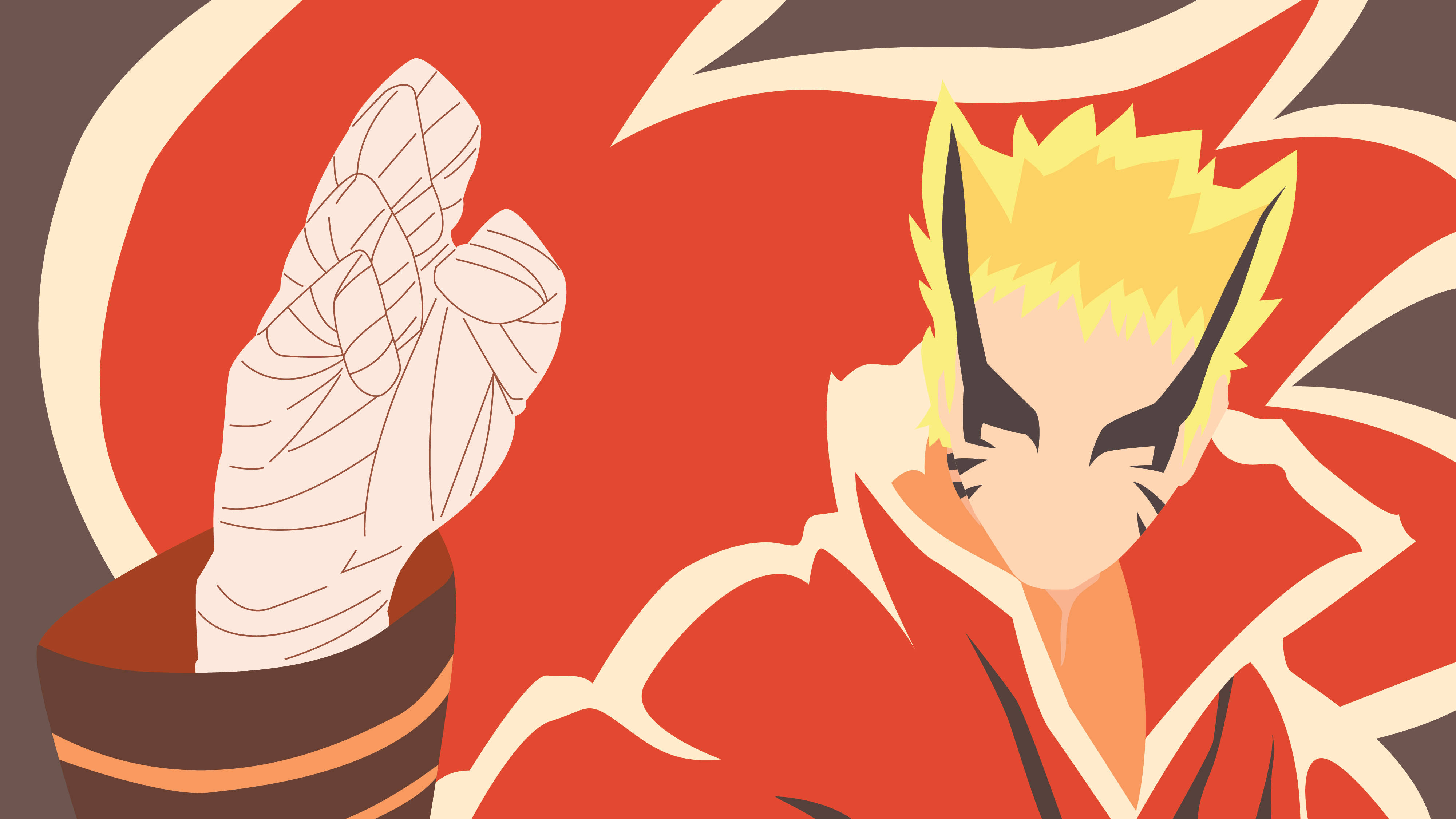Naruto Baryon Mode Sanaa ya Vector Picha ya Ukuta