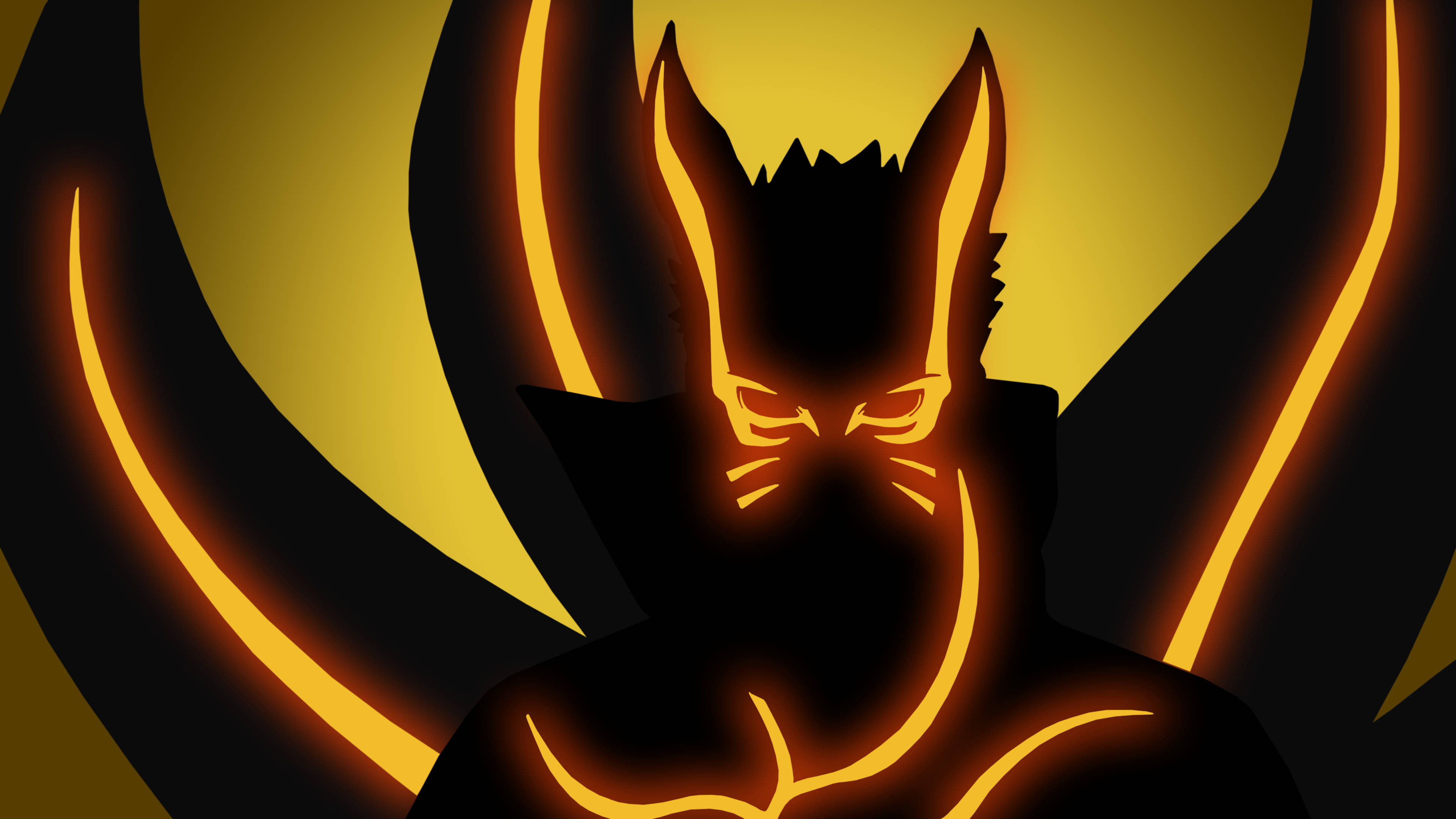 Naruto Baryon Mode Silhouette Inayoweka Picha ya Ukuta