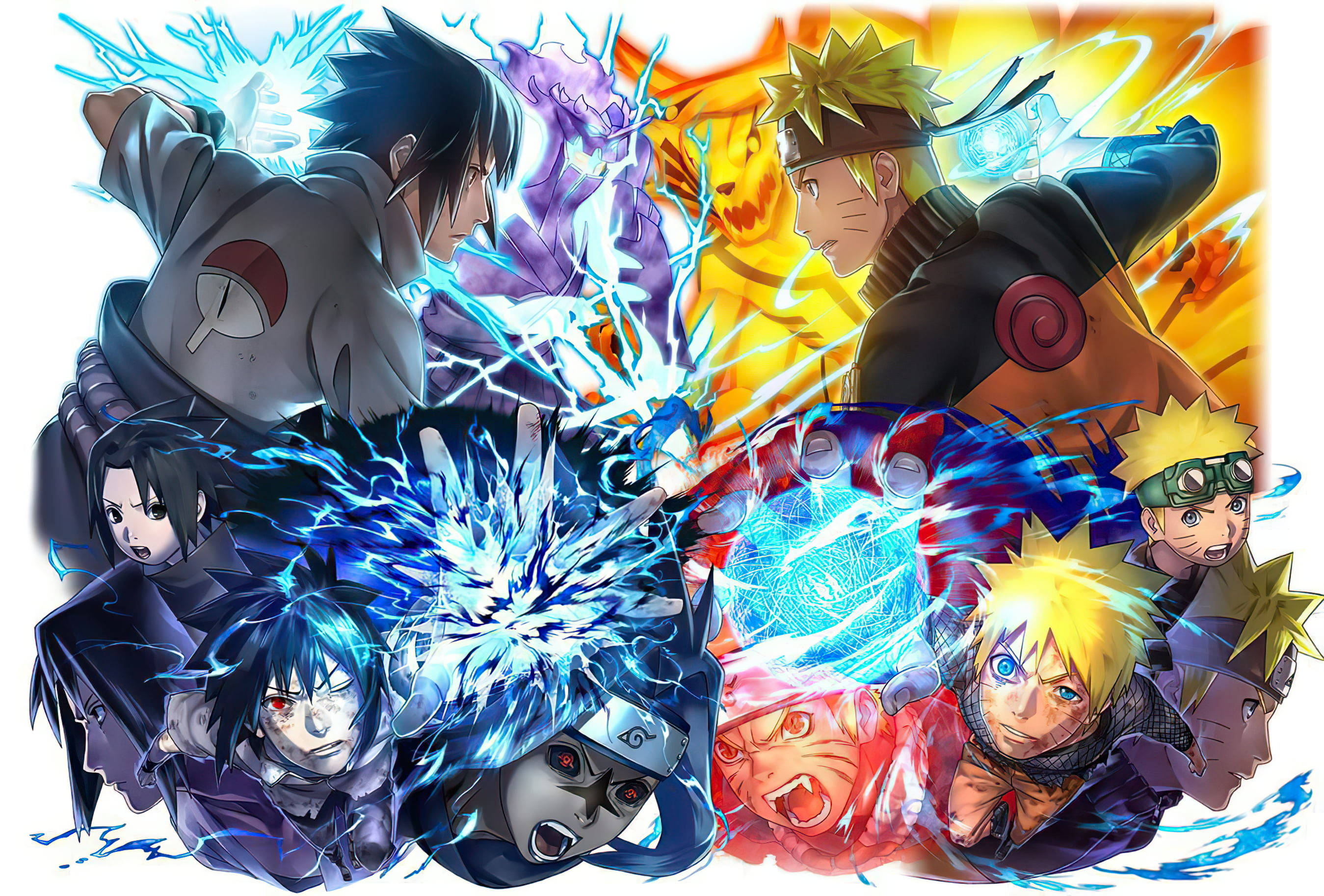 Naruto Dhidi ya Sasuke Baridi Zaidi Picha ya Ukuta