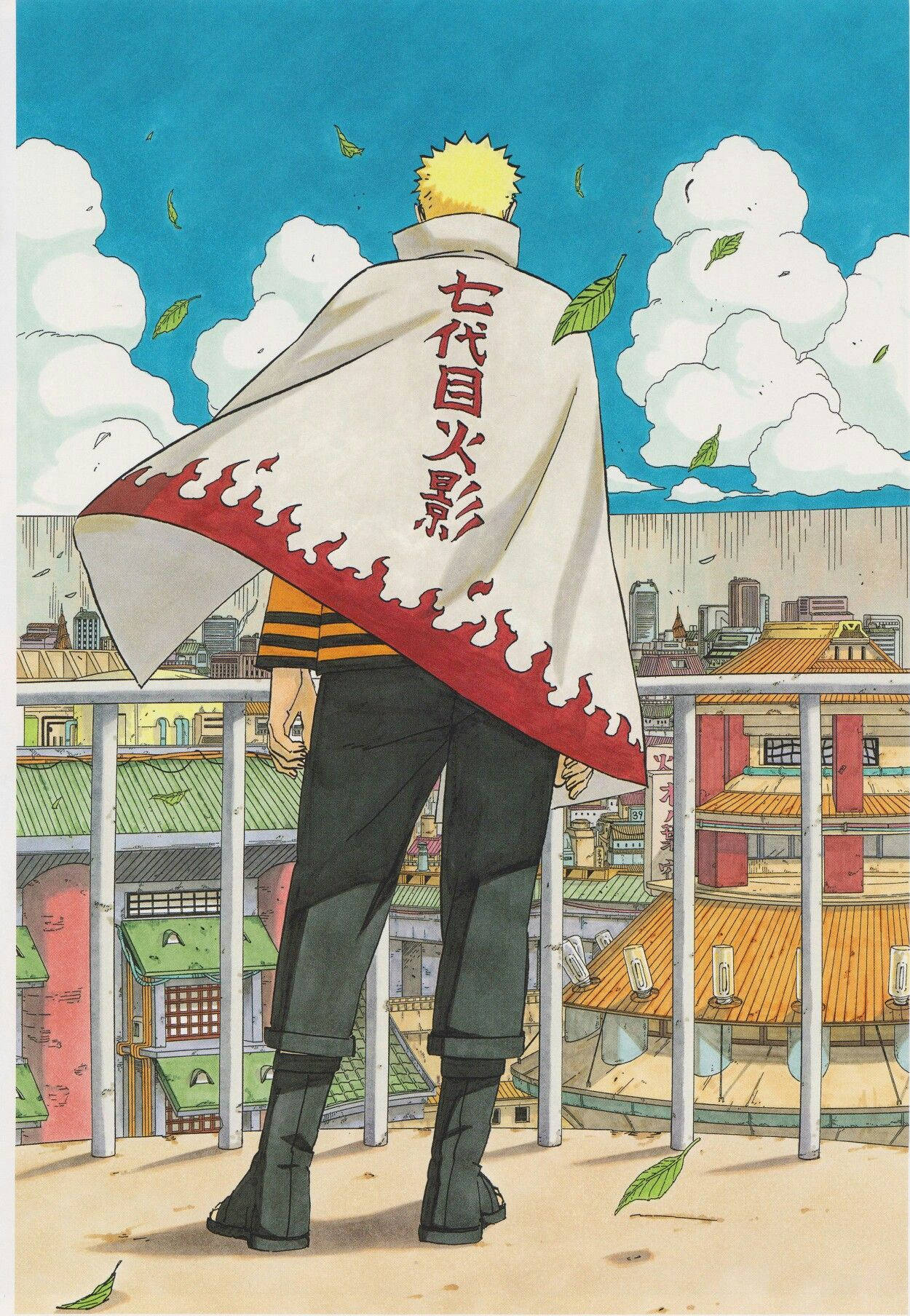 Naruto Hokage Aesthetic Katika Konoha Picha ya Ukuta