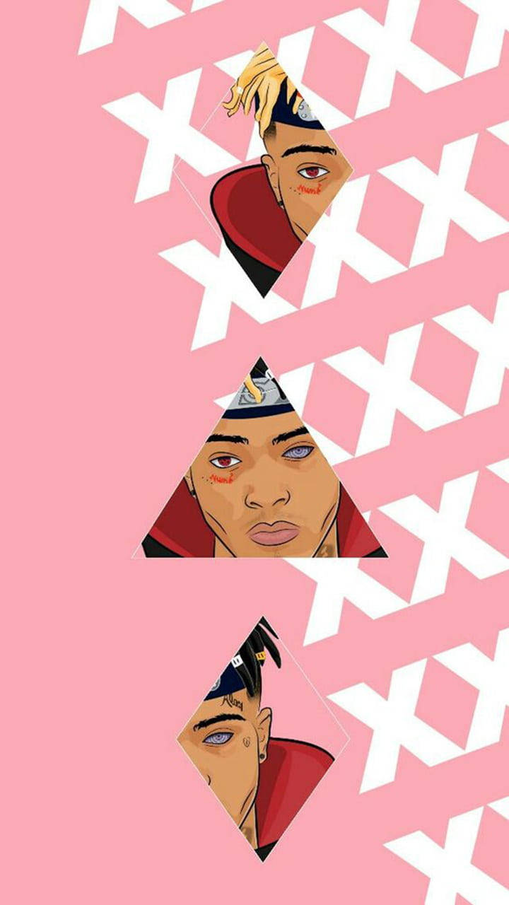 Naruto Live XXXTentacion Sanaa Pink Aesthetic Picha ya Ukuta