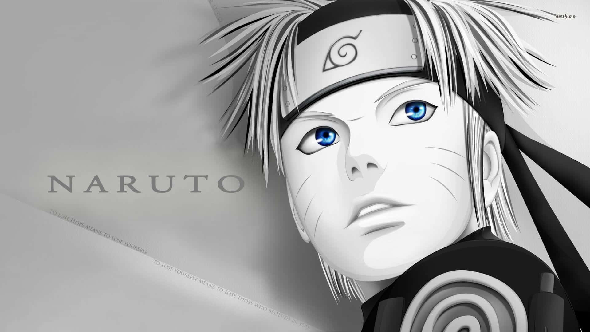 Naruto Macho Mweupe Macho ya Bluu Picha ya Ukuta