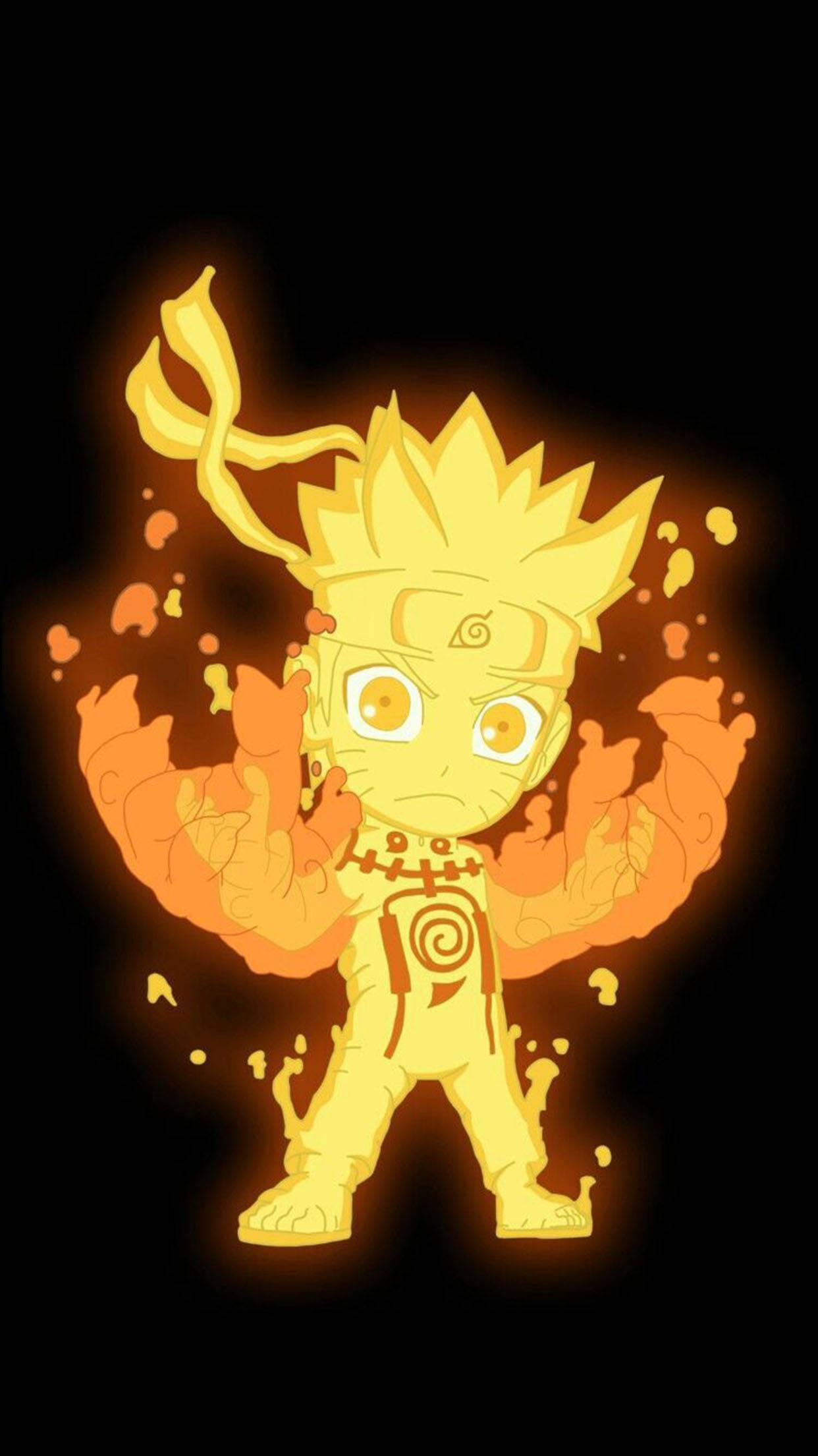 Naruto Moto Mzuri wa Chibi Picha ya Ukuta