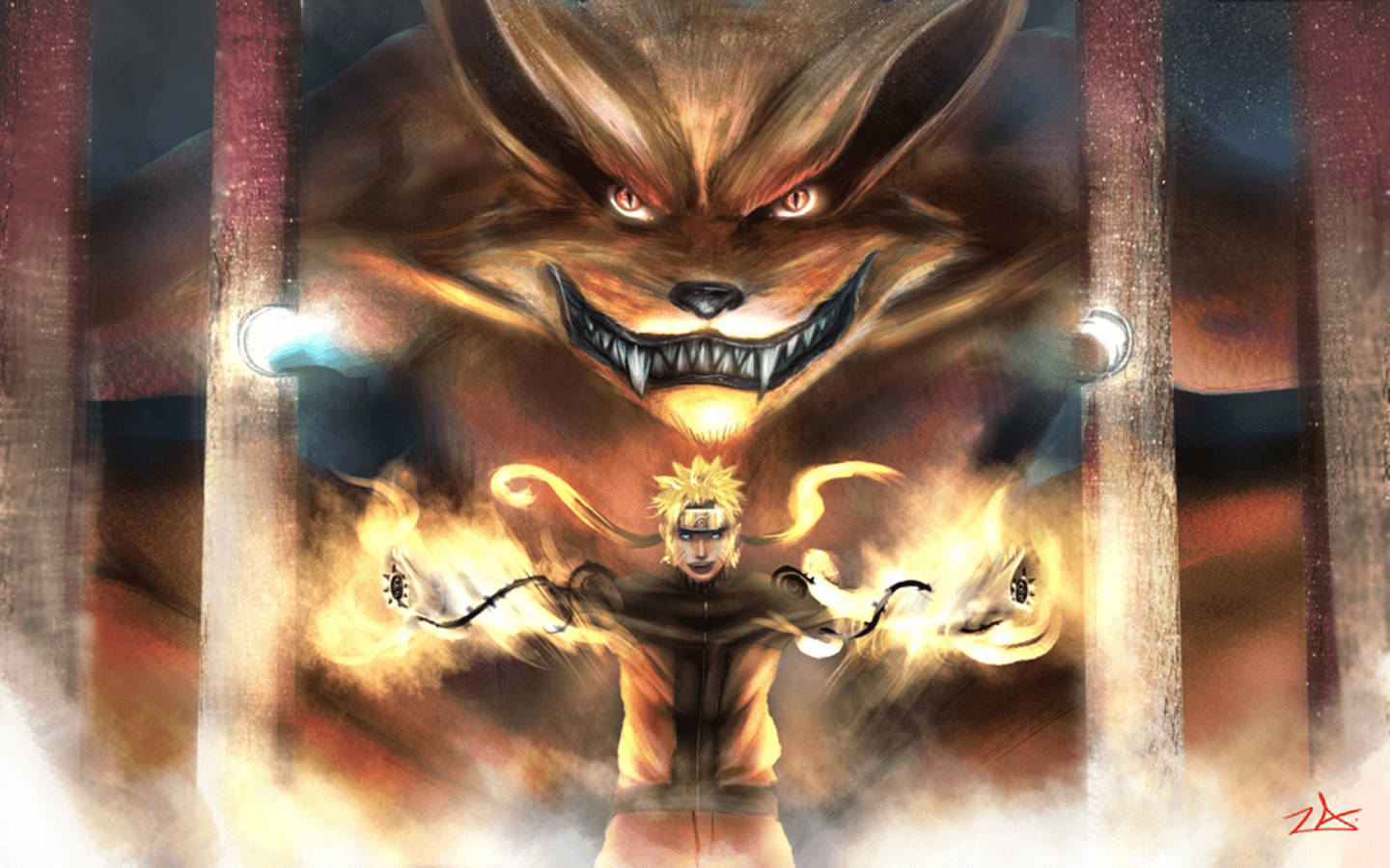 Naruto Moto wa Kurama Baridi Picha ya Ukuta