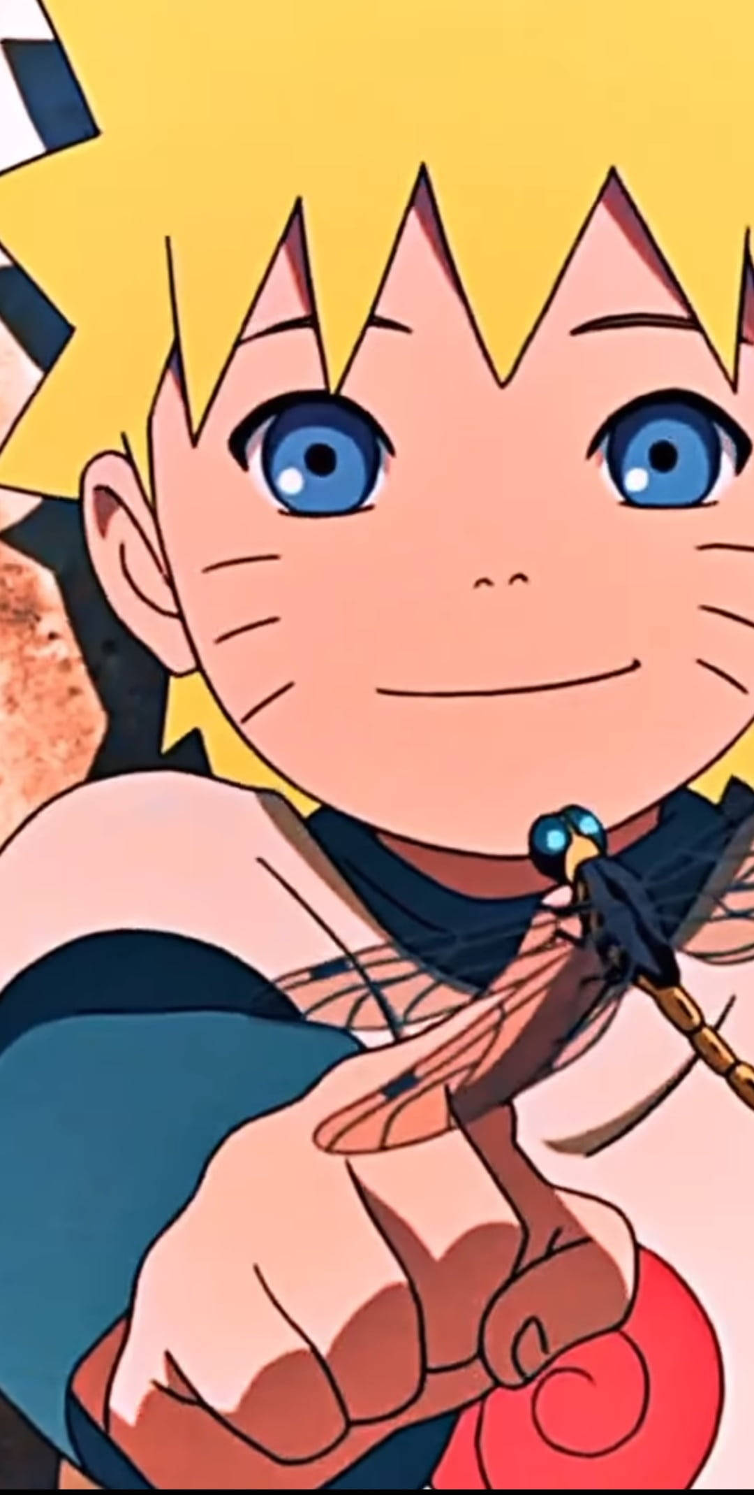 Naruto Mrembo Akiwa na Kereng'ende Picha ya Ukuta