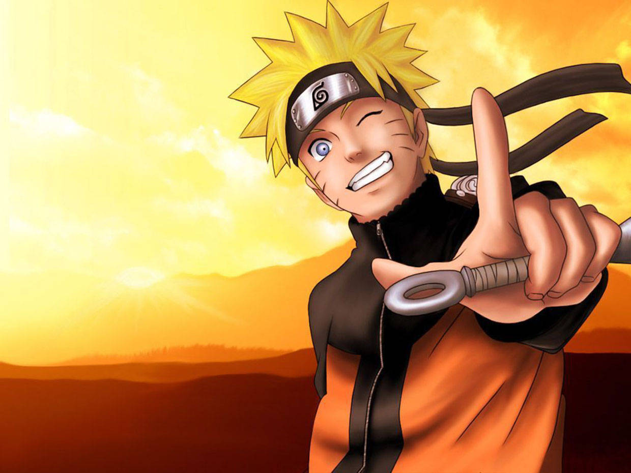 Naruto Mrembo Mwenye Tabasamu Picha ya Ukuta