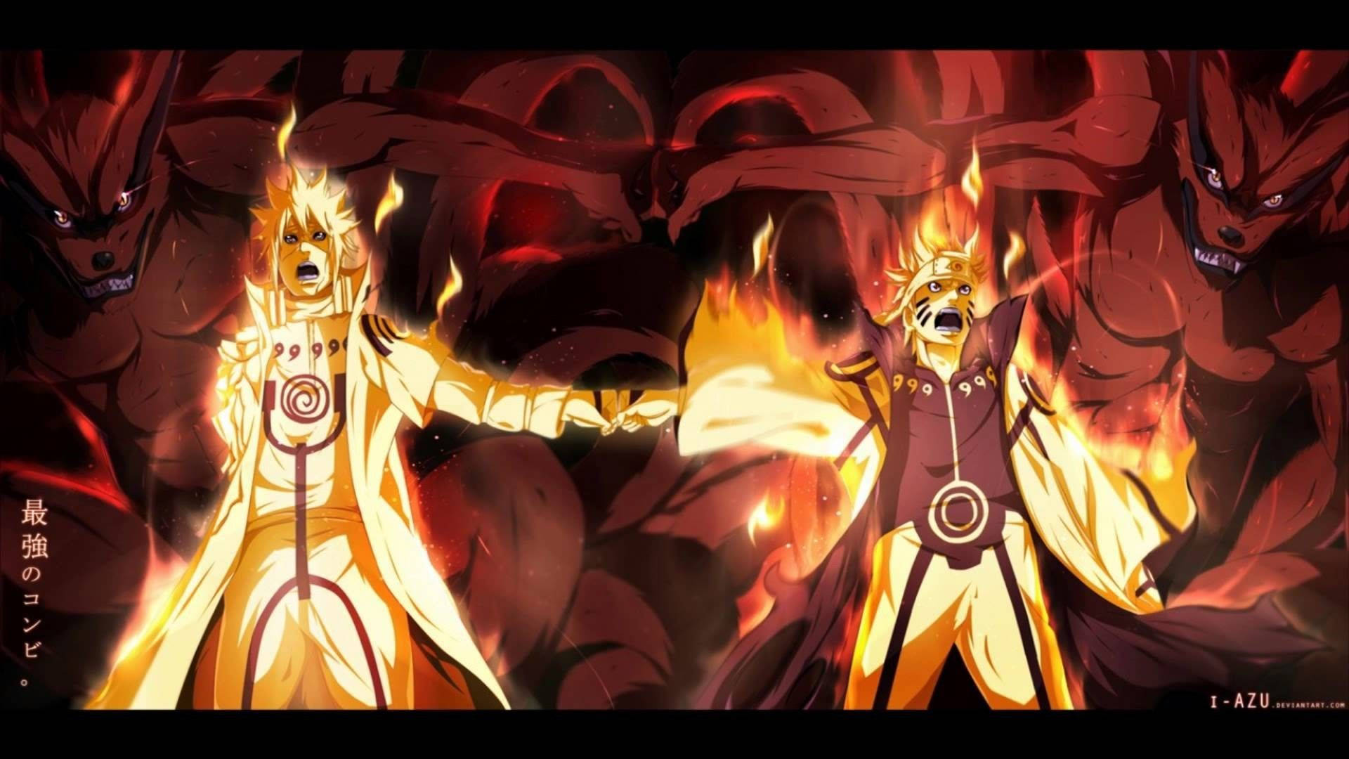 Naruto Mwenye Hali ya Hekima ya Dhahabu Picha ya Ukuta