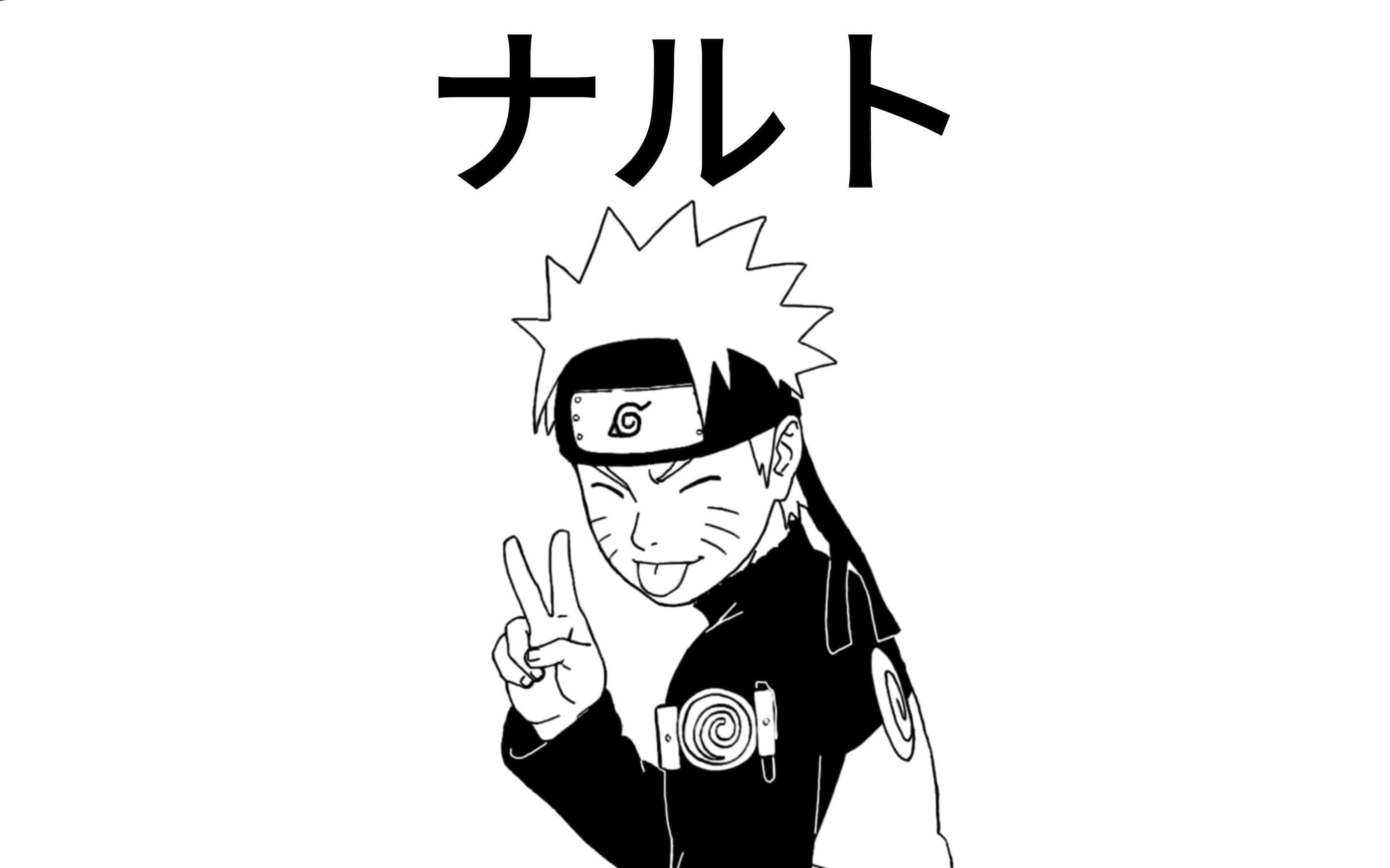 Naruto Mweupe Mcheshi Picha ya Ukuta