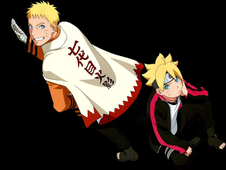 Naruto na Boruto Jini ya Hokage Picha ya Ukuta