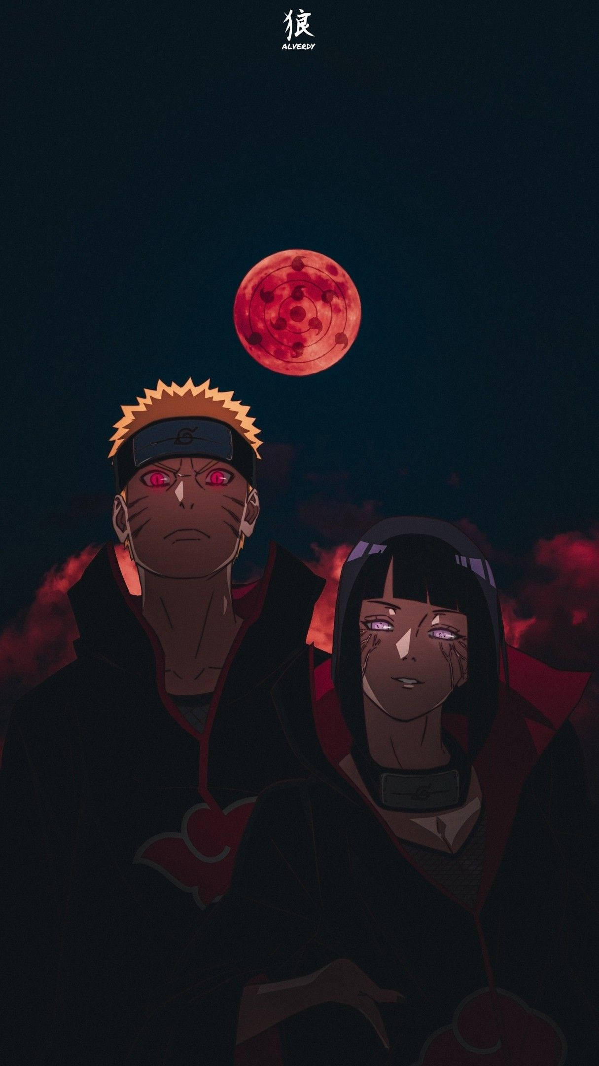 Naruto na Hinata Tsukuyomi Picha ya Ukuta