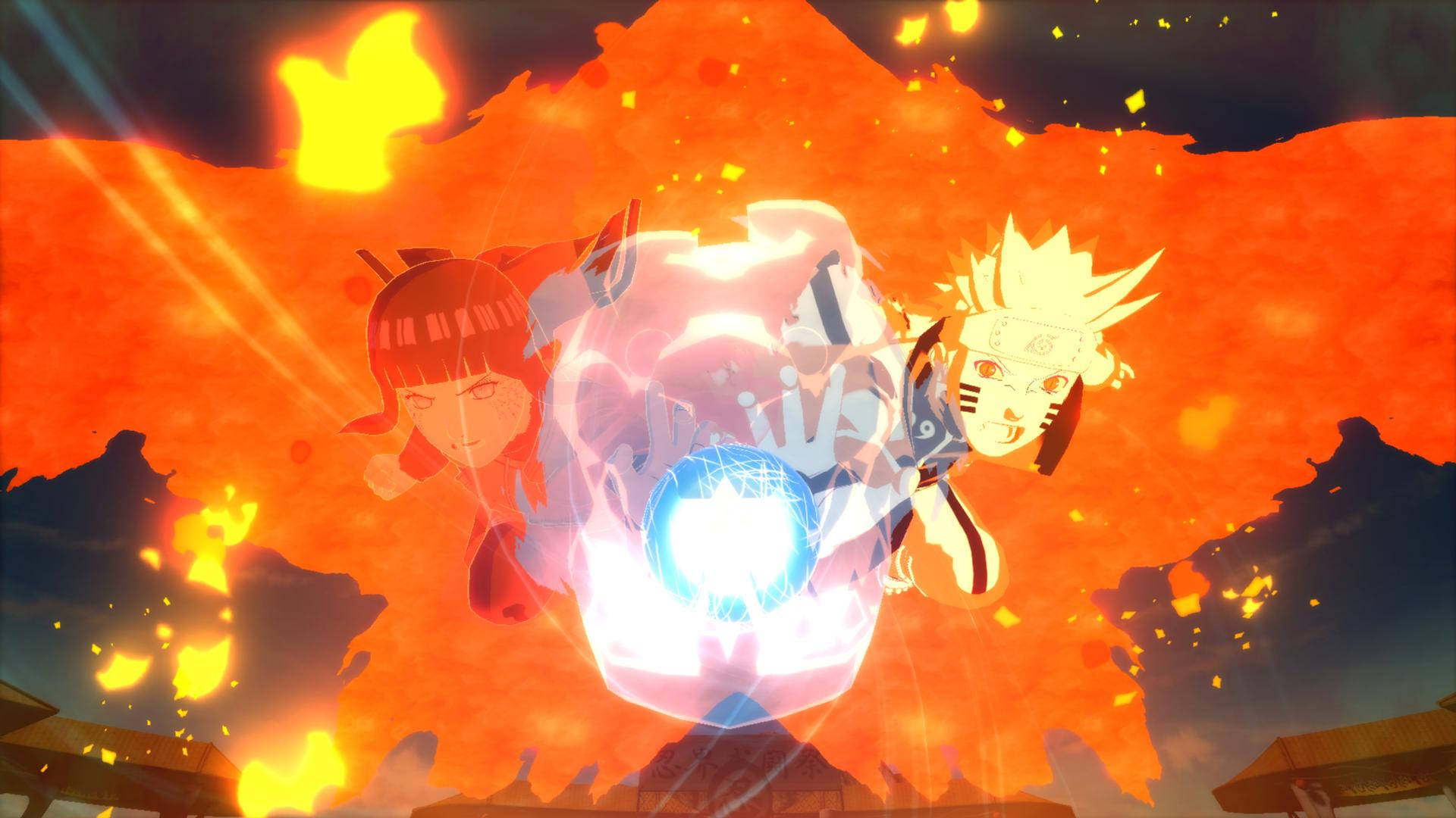 Naruto na Hinata Rasengan Picha ya Ukuta