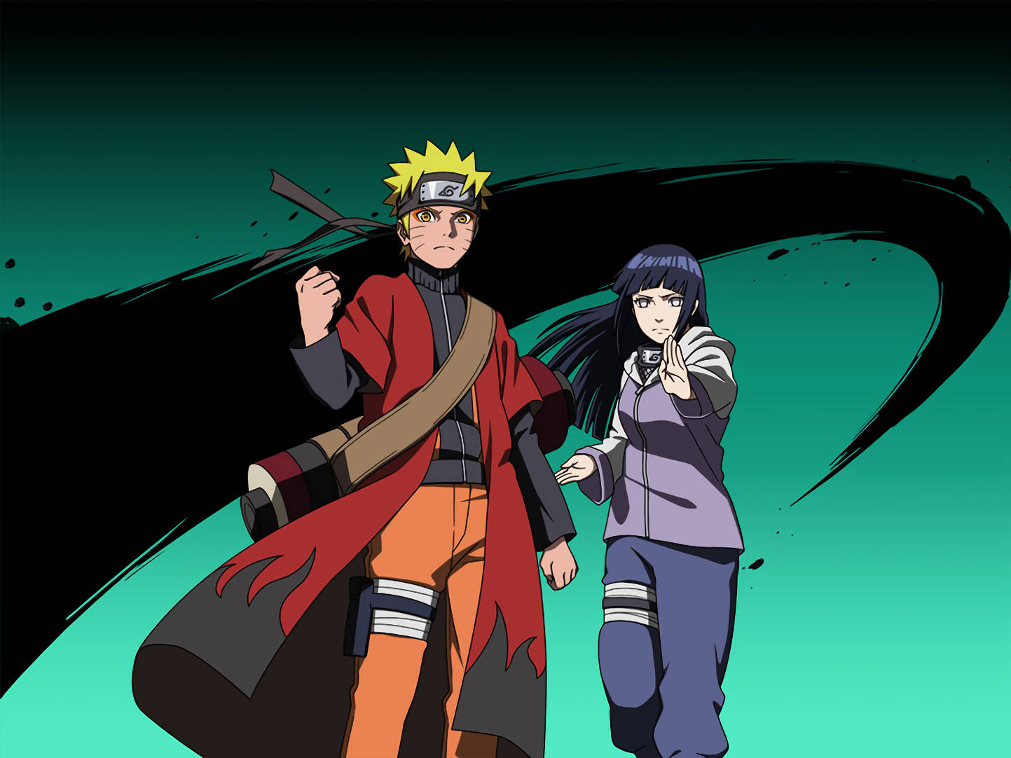 Naruto na Hinata Hali ya Hekima Picha ya Ukuta
