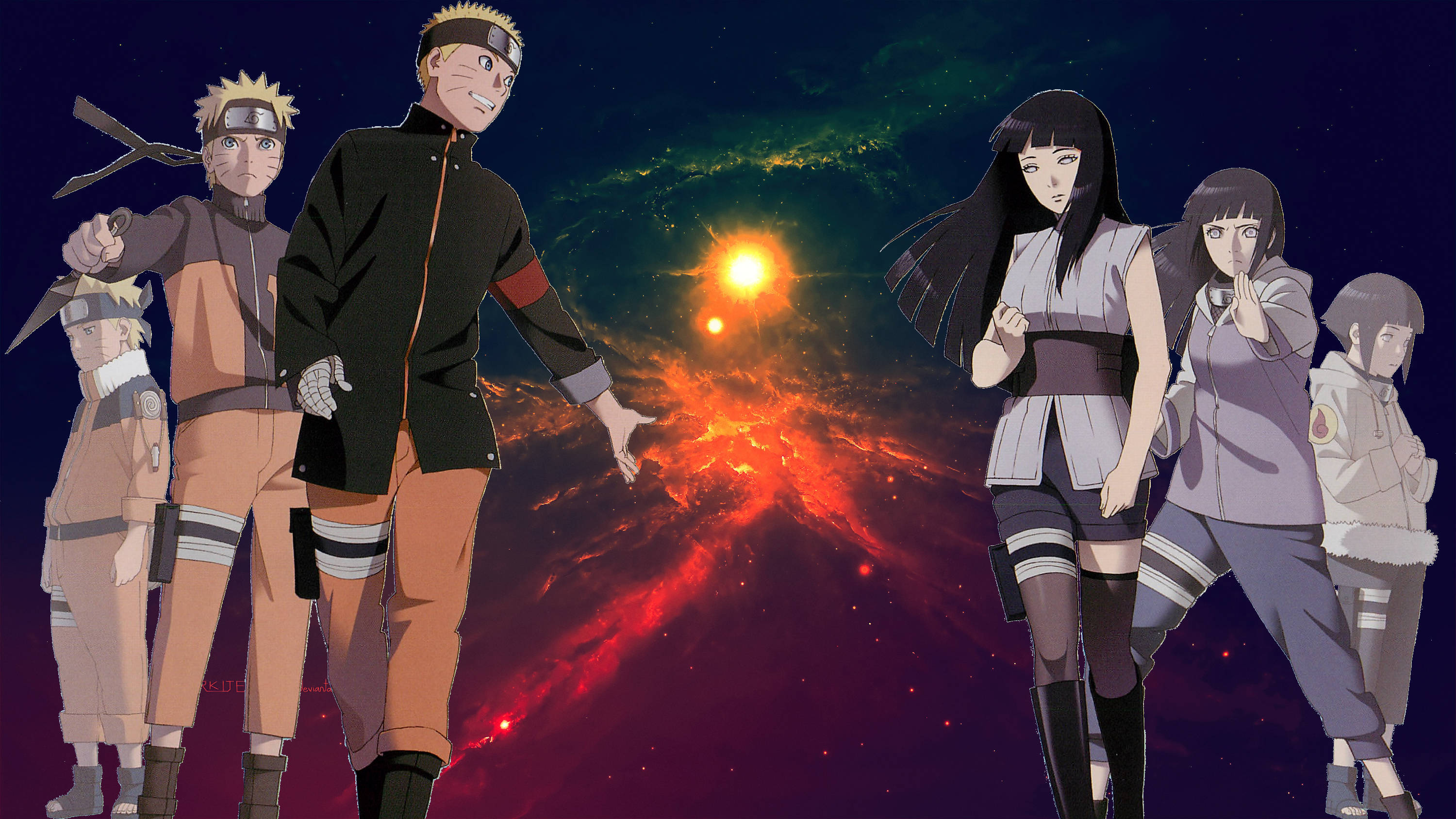 Naruto na Hinata Hatua Picha ya Ukuta