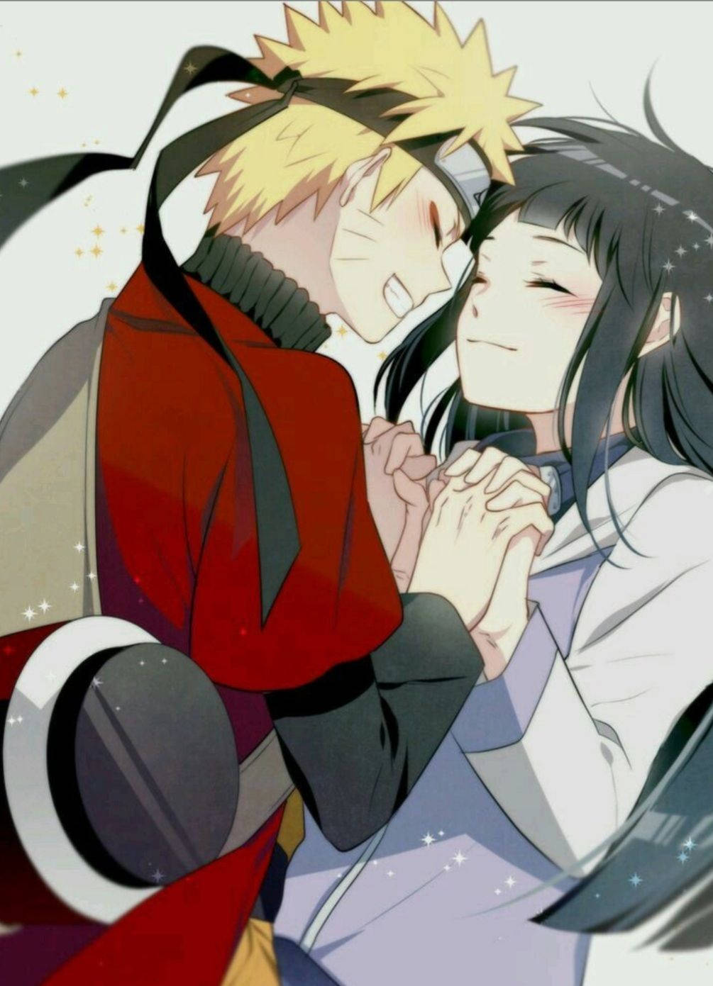 Naruto na Hinata Wakitabasamu Picha ya Ukuta