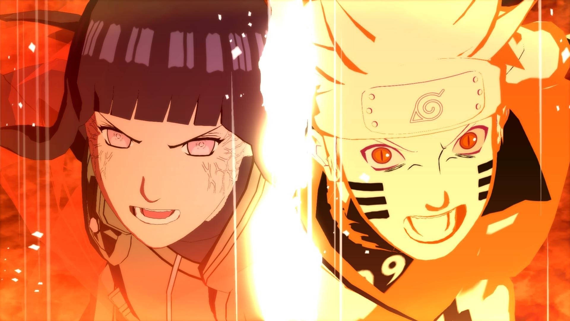 Naruto na Hinata Picha Iliyogawanyika Picha ya Ukuta