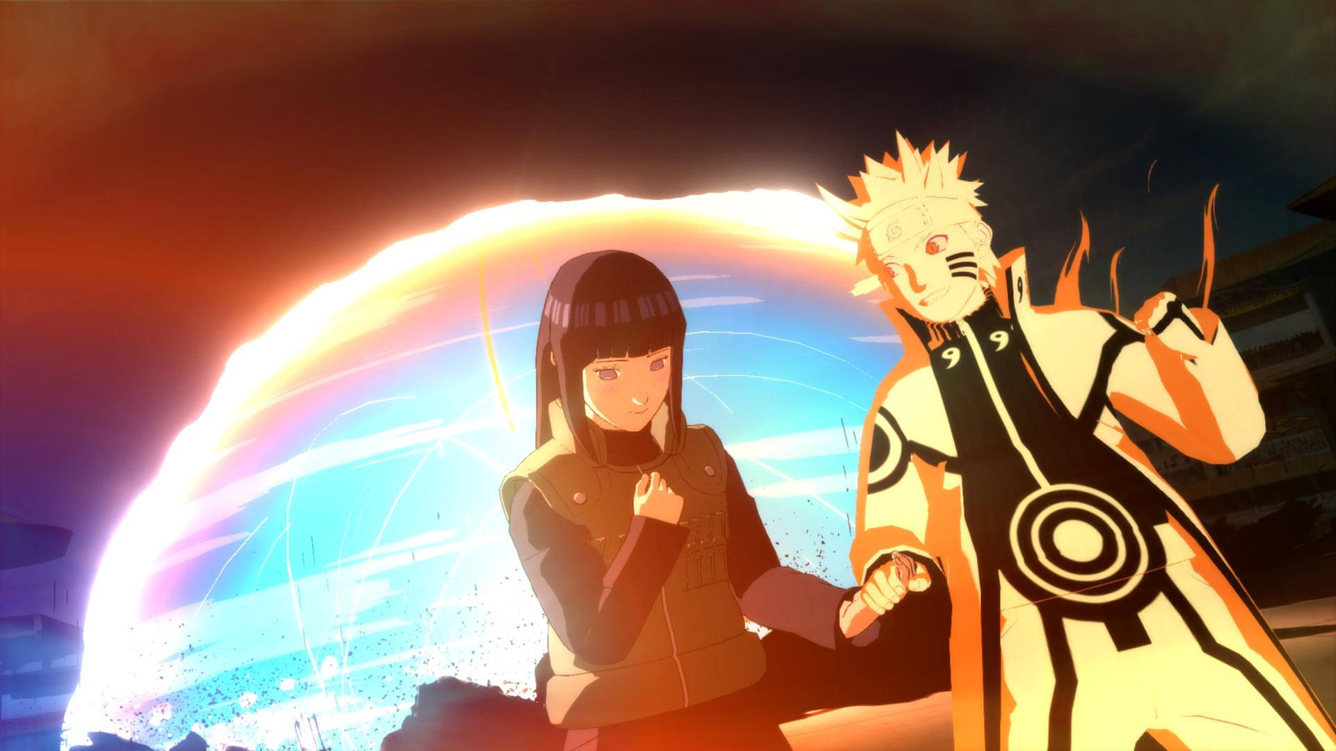 Naruto na Hinata Vita vya Ninja Picha ya Ukuta