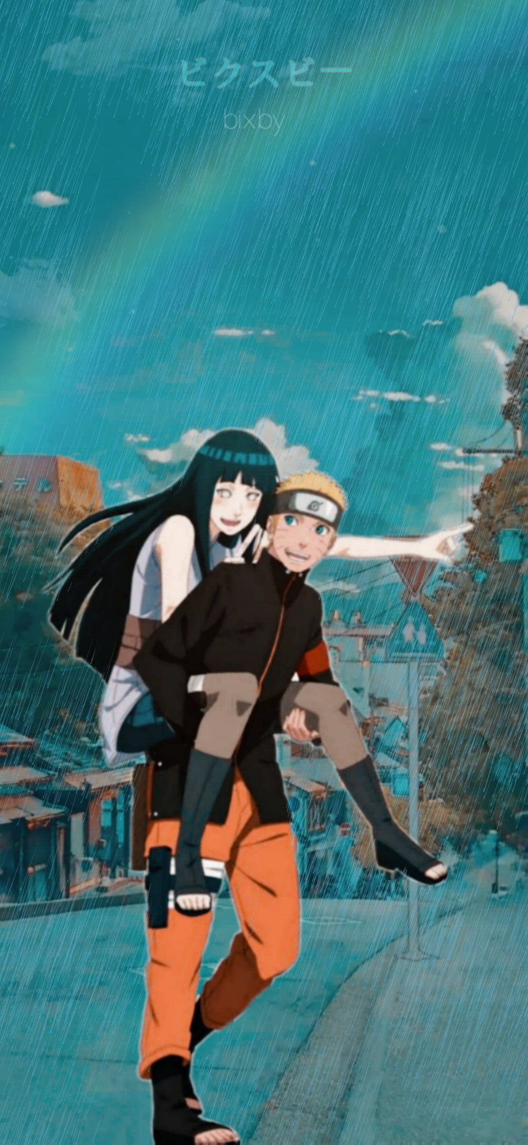 Naruto na Hinata Wanandoa Wazuri wa Anime Picha ya Ukuta