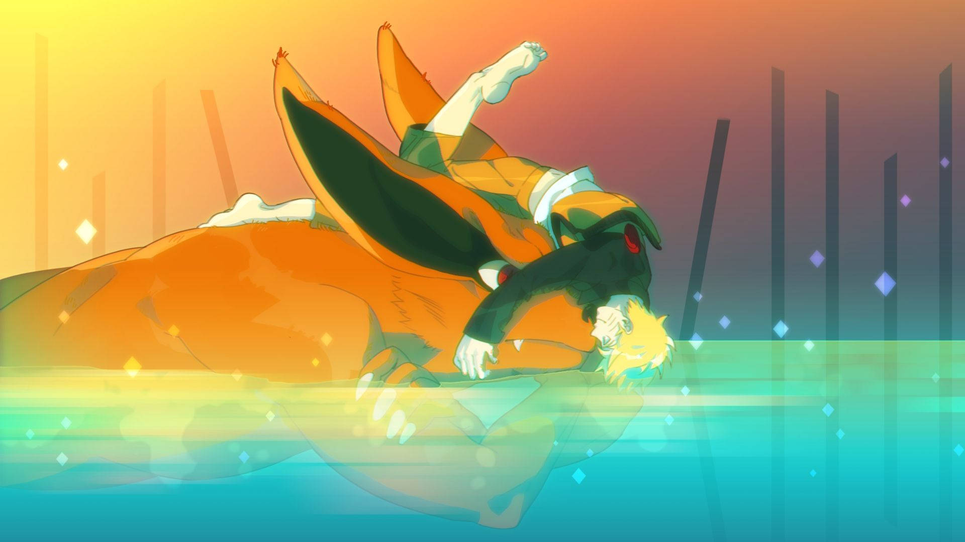 Naruto na Kurama, duo kamili Picha ya Ukuta