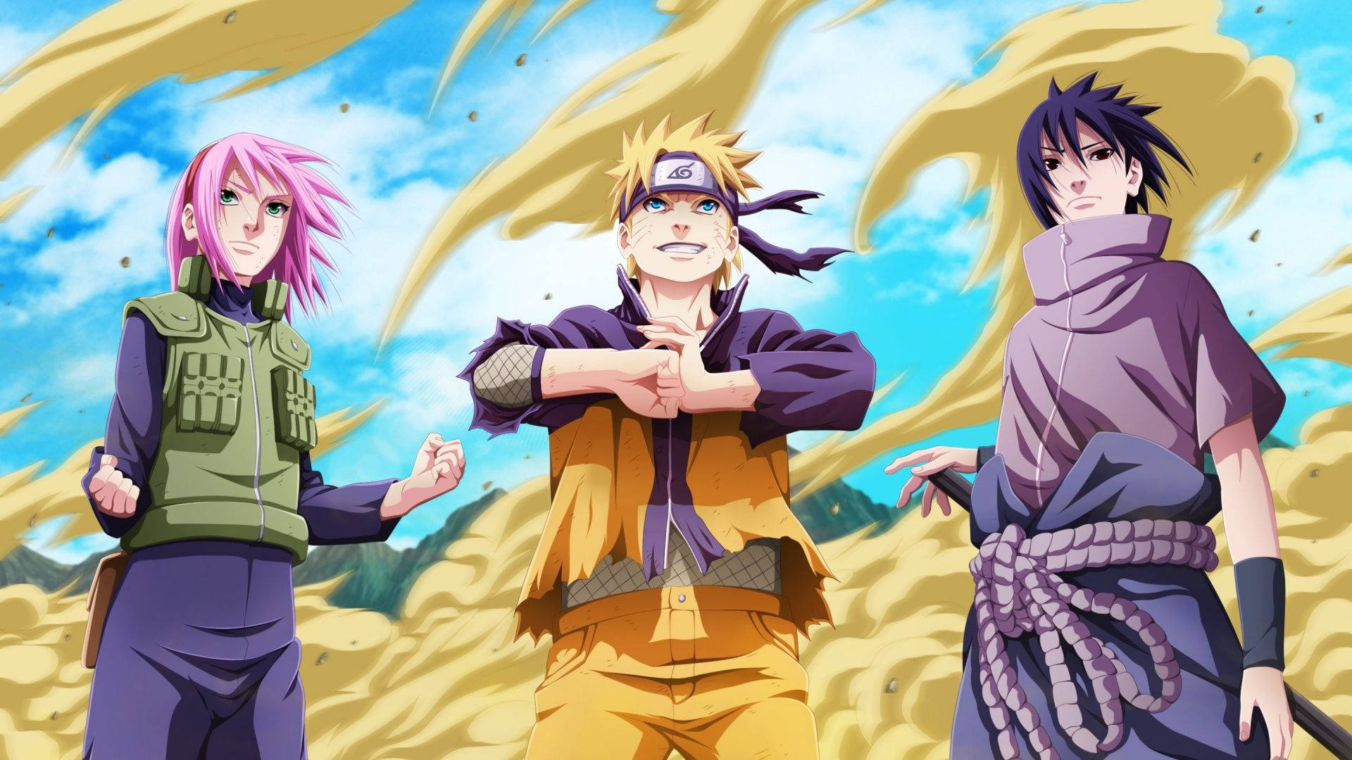 Naruto na Marafiki Wazuri Picha ya Ukuta