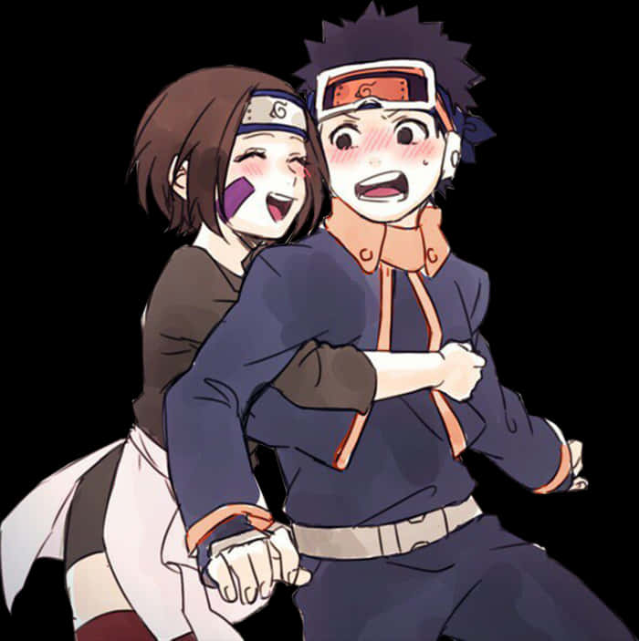 Naruto na Rin Kuhifadhi Picha ya Ukuta