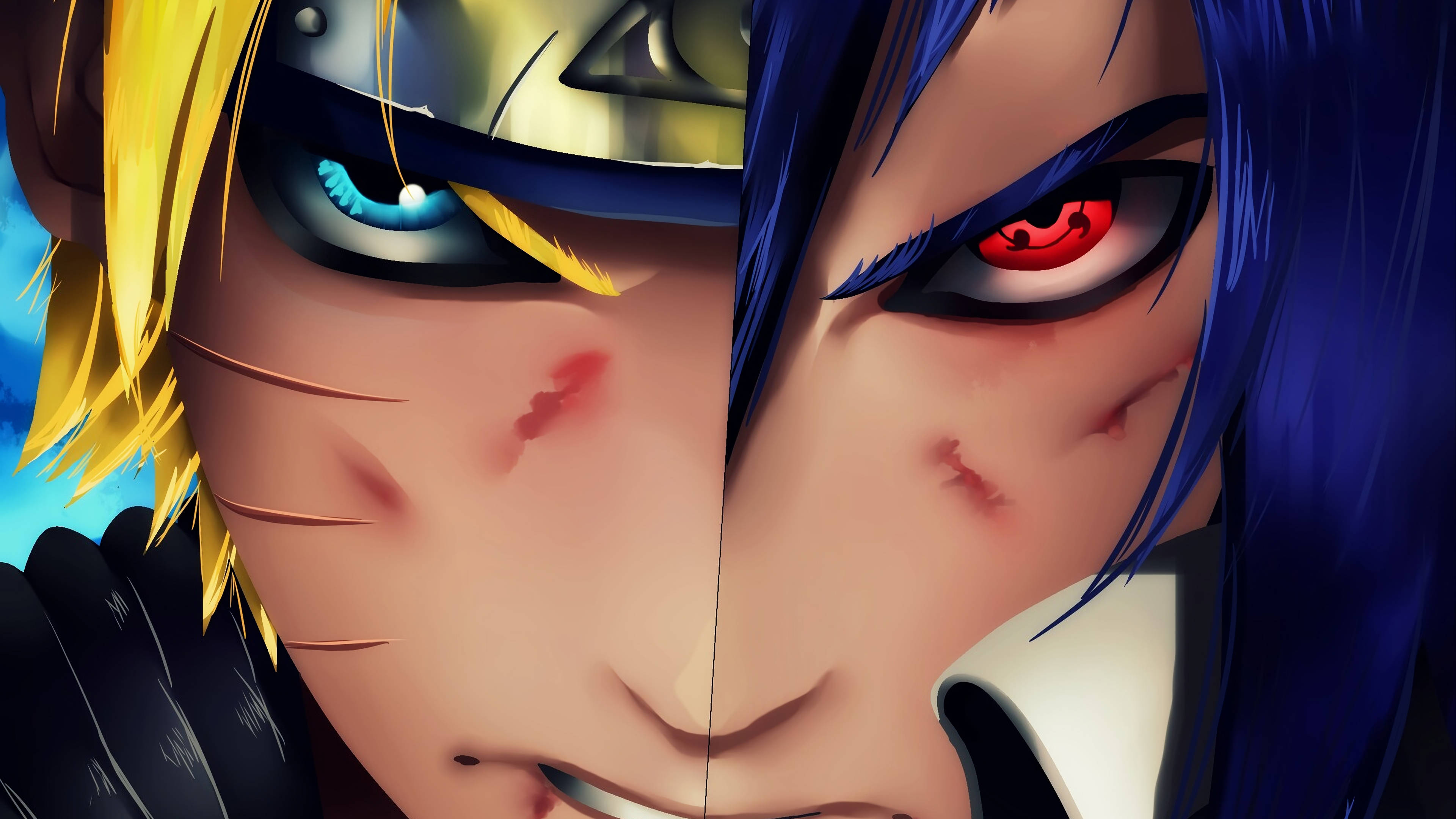 Naruto na Sasuke Karibu Picha ya Ukuta