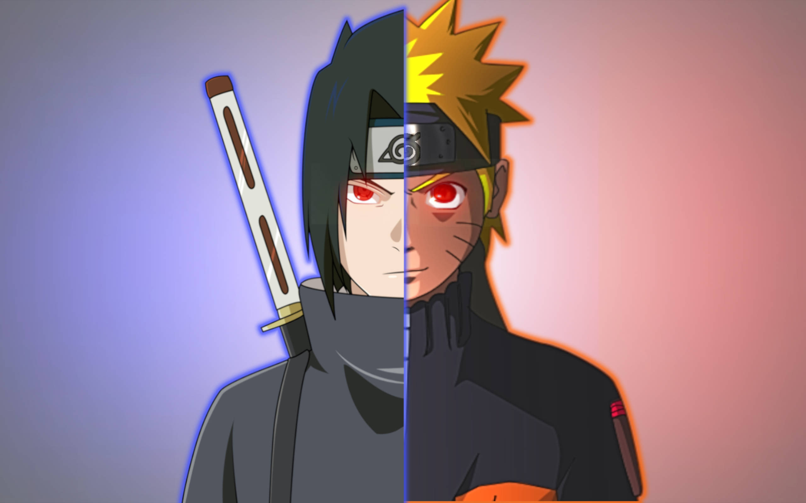 Naruto na Sasuke Wameungana Picha ya Ukuta