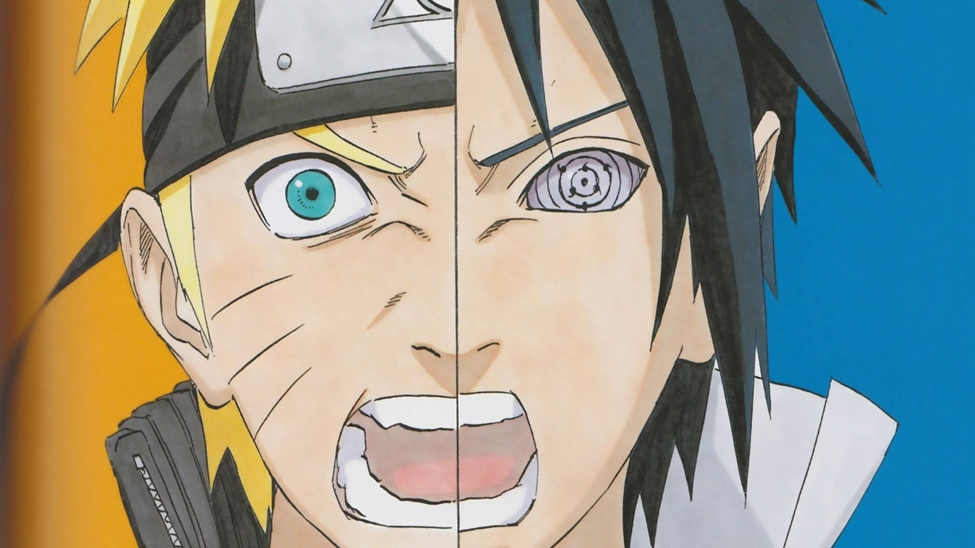 Naruto Na Sasuke Wenye Hasira Picha ya Ukuta