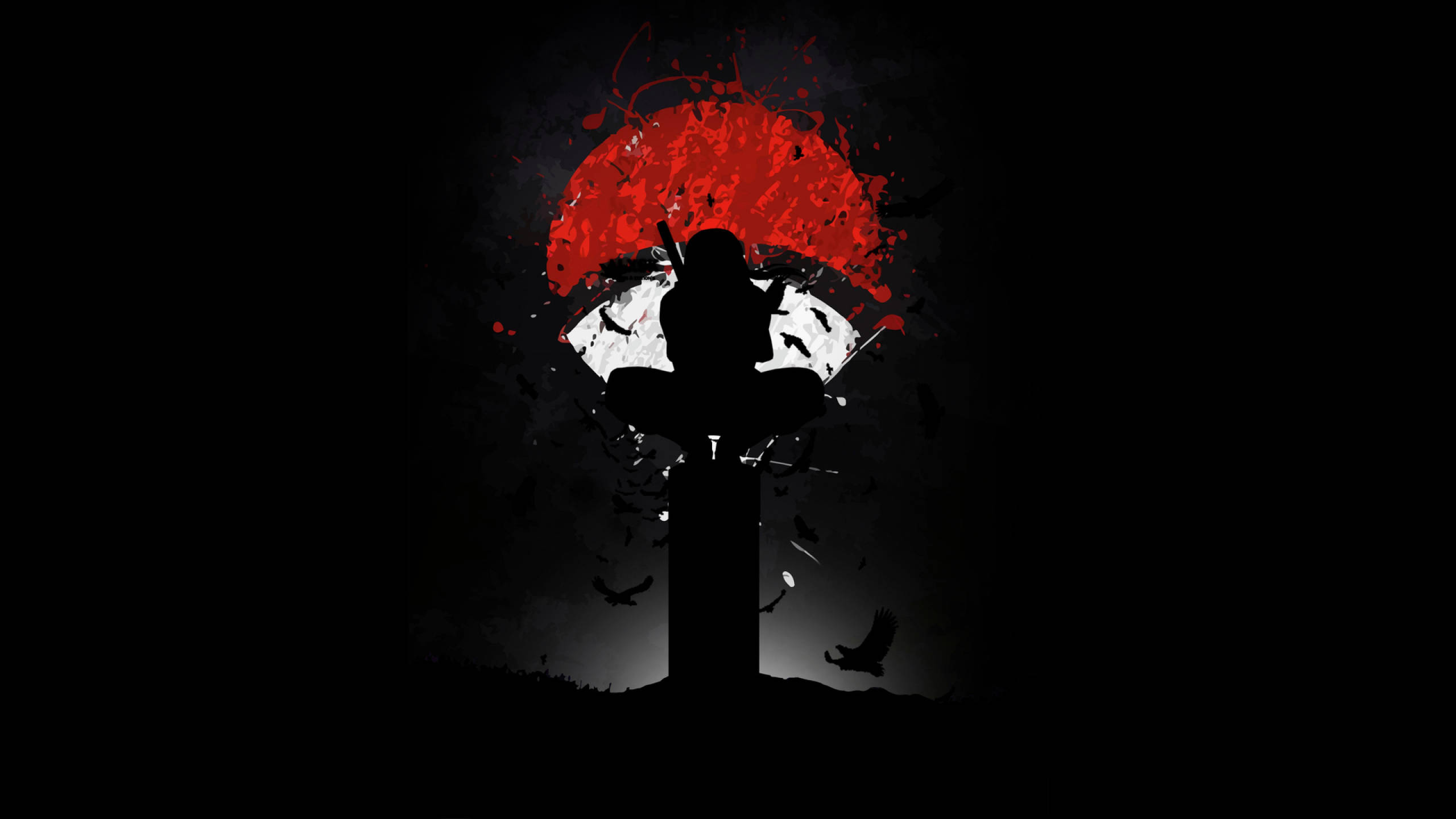 Naruto Nyeusi Itachi Alama ya Ukoo wa Uchiha Picha ya Ukuta