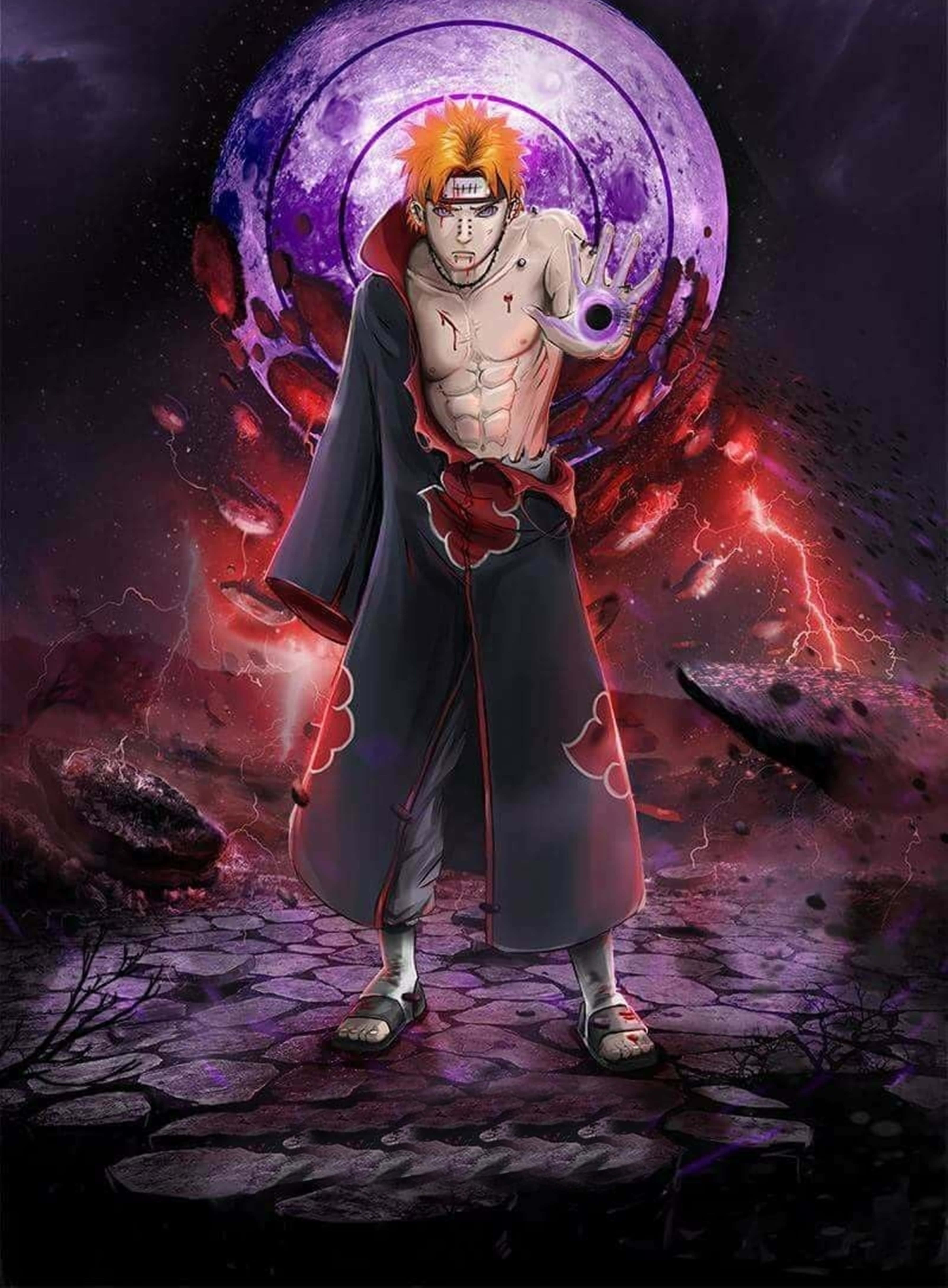 Naruto Pain Akibadilika 4K Picha ya Ukuta