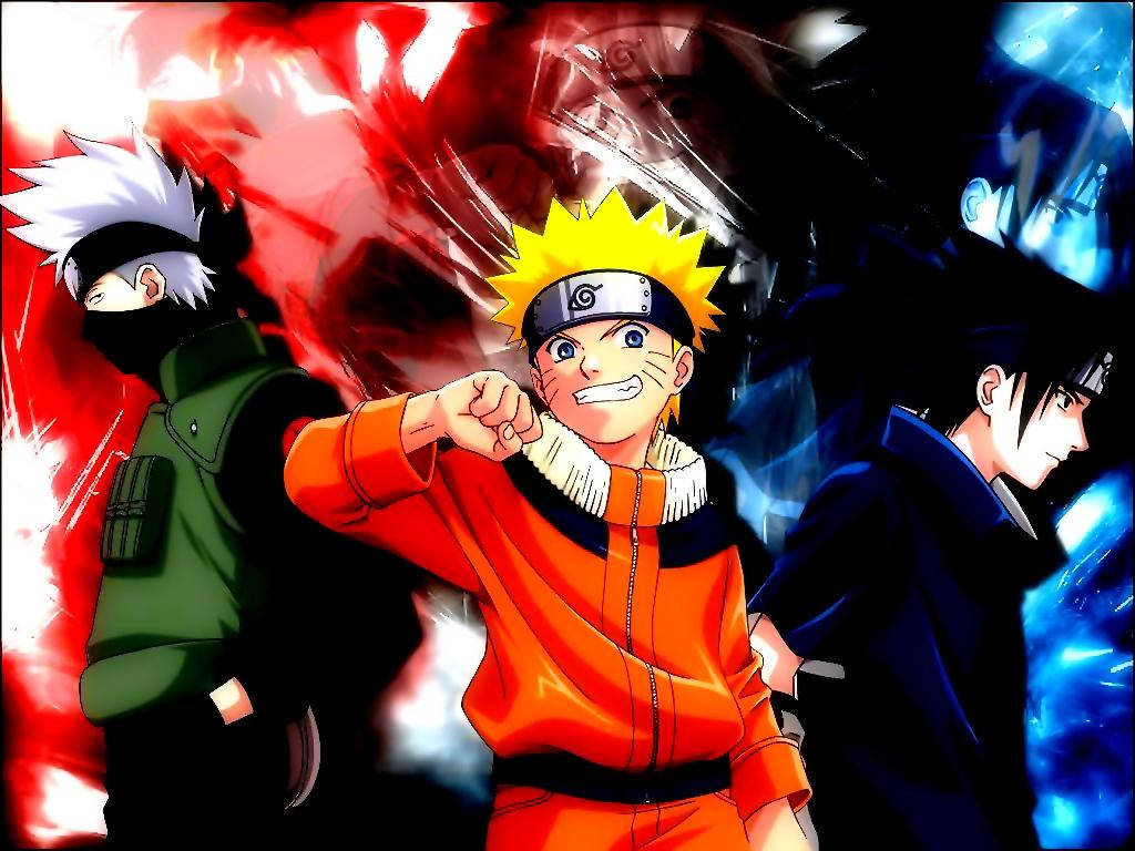 Naruto PC Pamoja na Kakashi na Sasuke Picha ya Ukuta