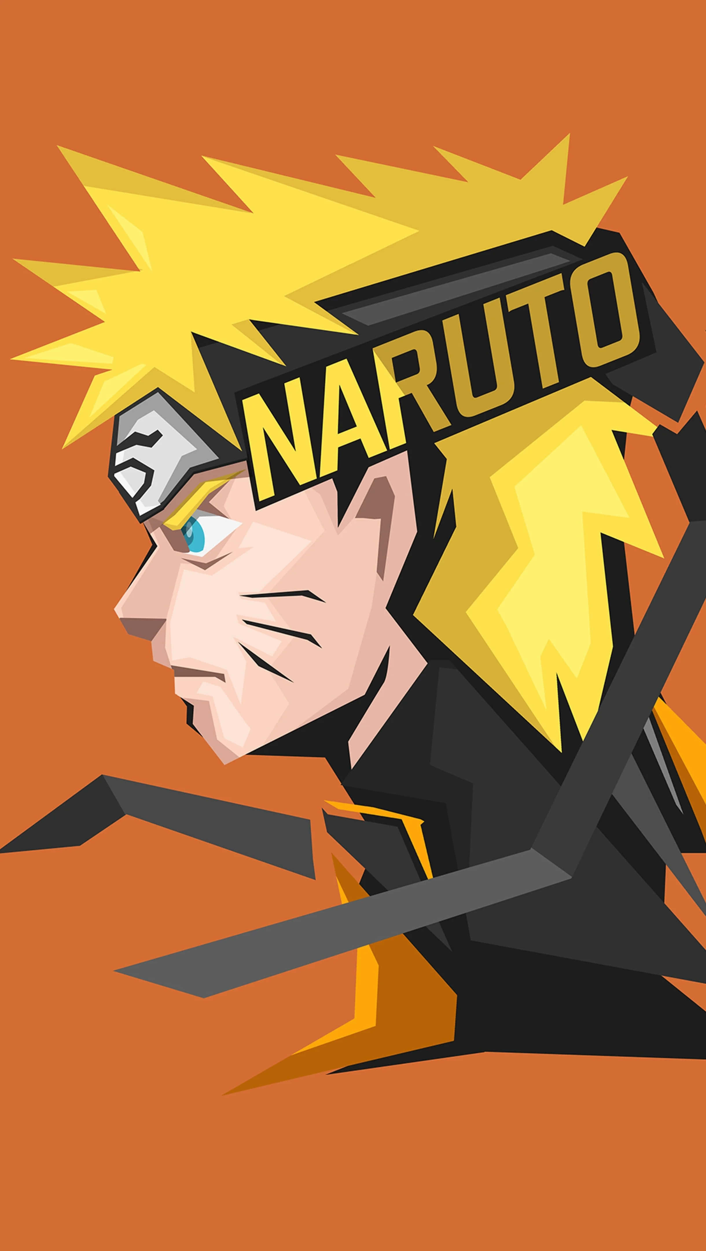 Naruto Uzumaki anapambana na adui hodari. Picha ya Ukuta