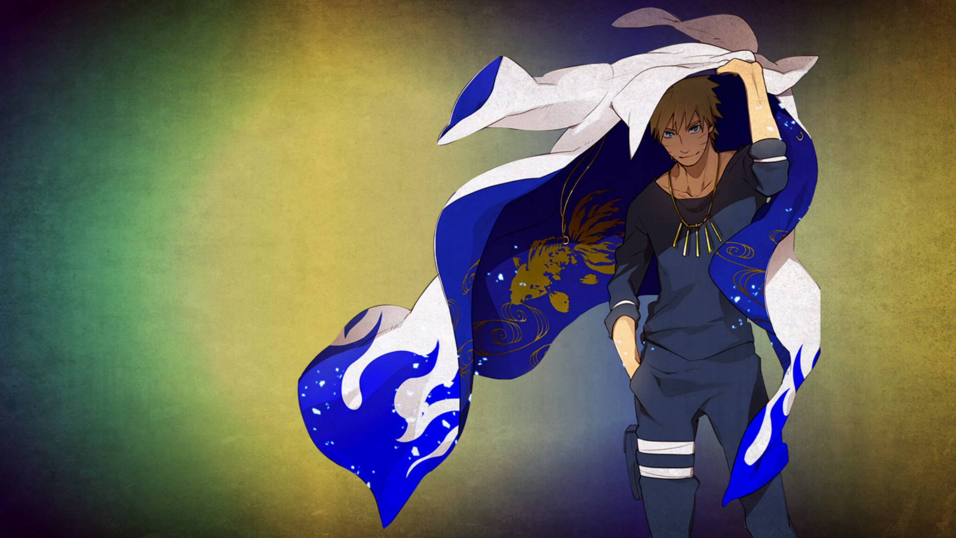 Naruto Uzumaki Jini la Hokage Bluu Picha ya Ukuta