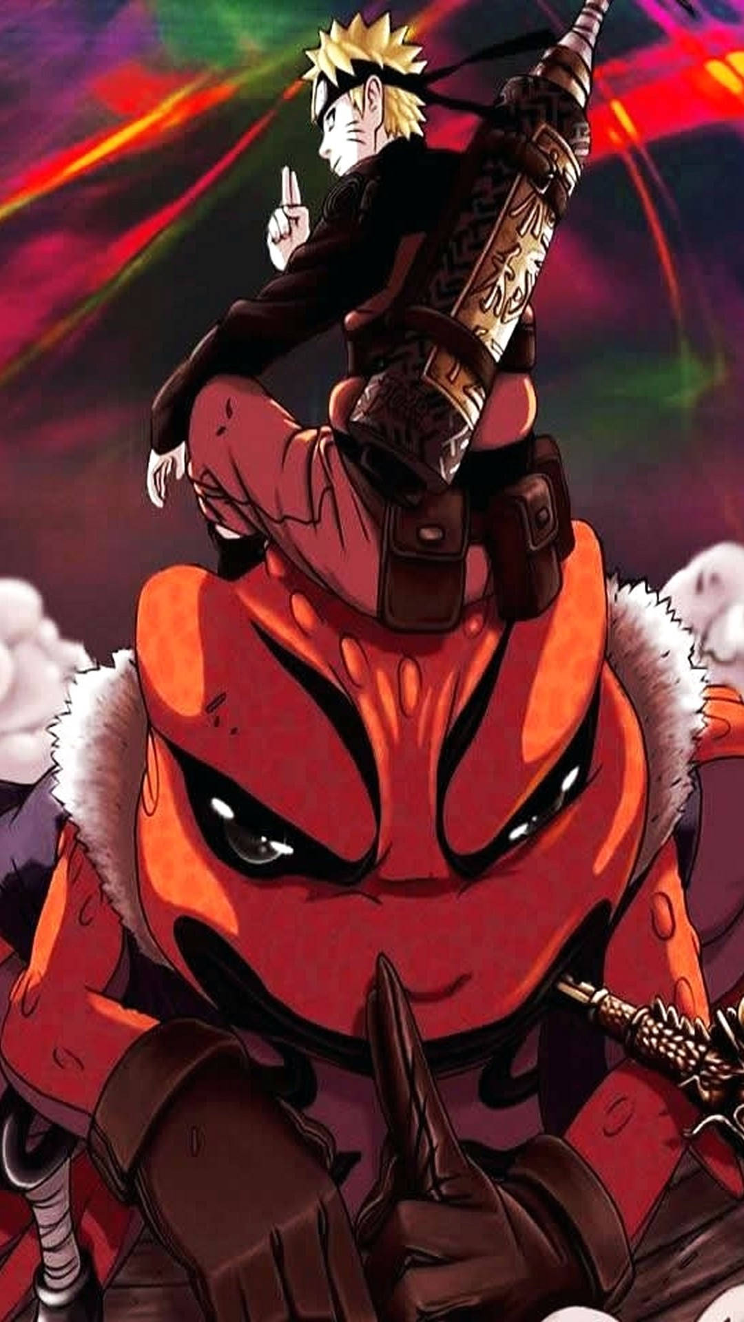 Naruto Uzumaki Katika Hatua ya Kushangaza Picha ya Ukuta
