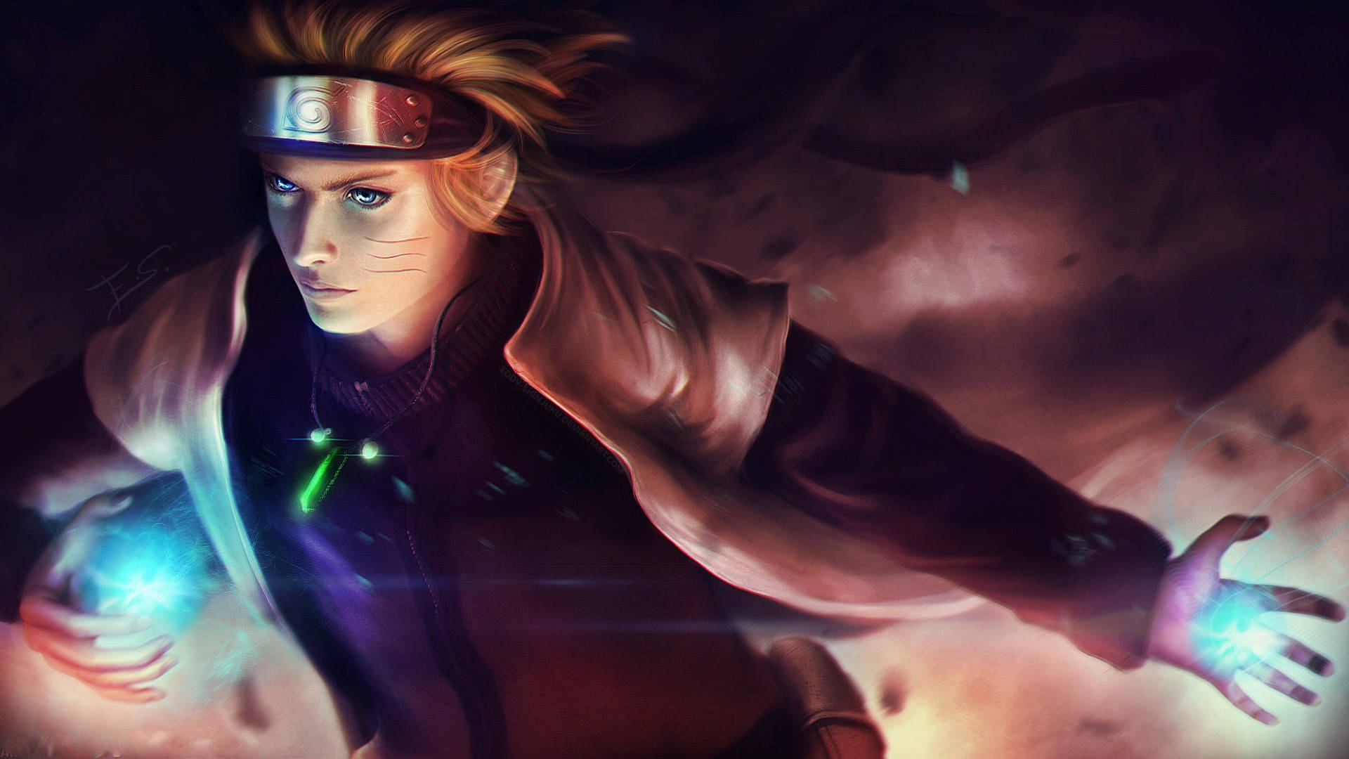 Naruto Uzumaki Mchoro wa Kidijitali Hokage Picha ya Ukuta