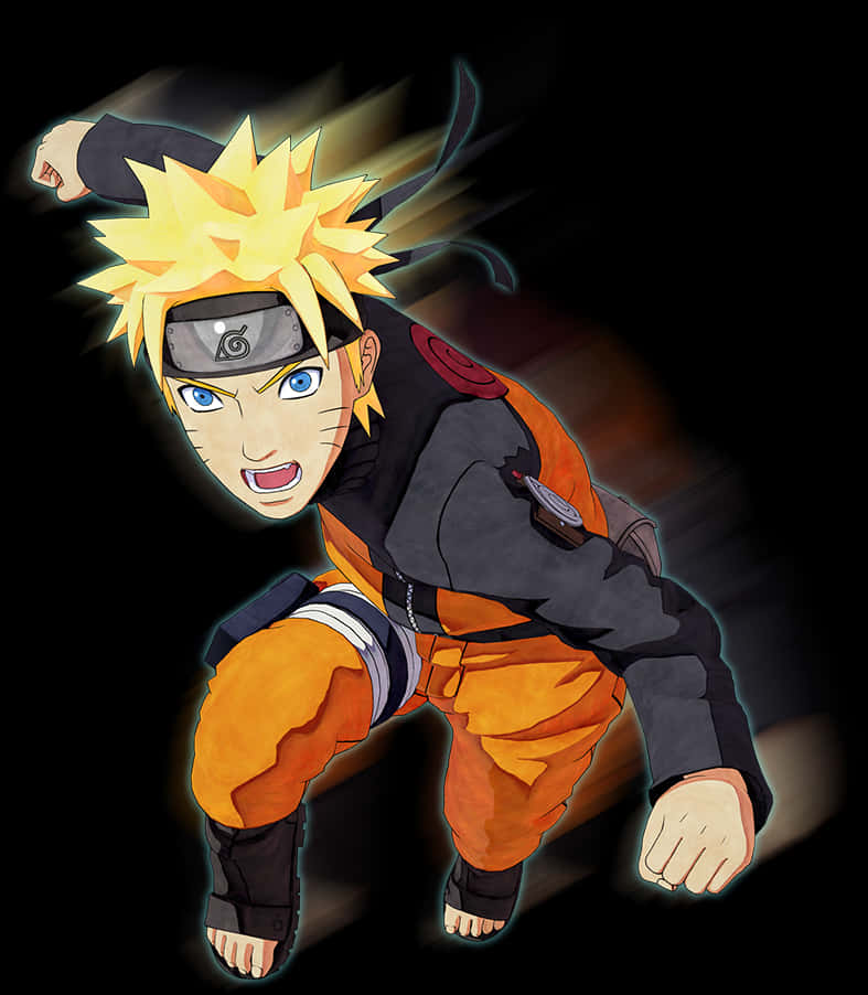 Naruto Uzumaki Mwendo wa Hatua Picha ya Ukuta