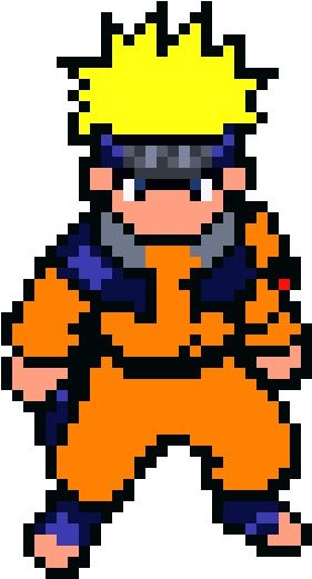 Naruto Uzumaki wa Pixel Picha ya Ukuta