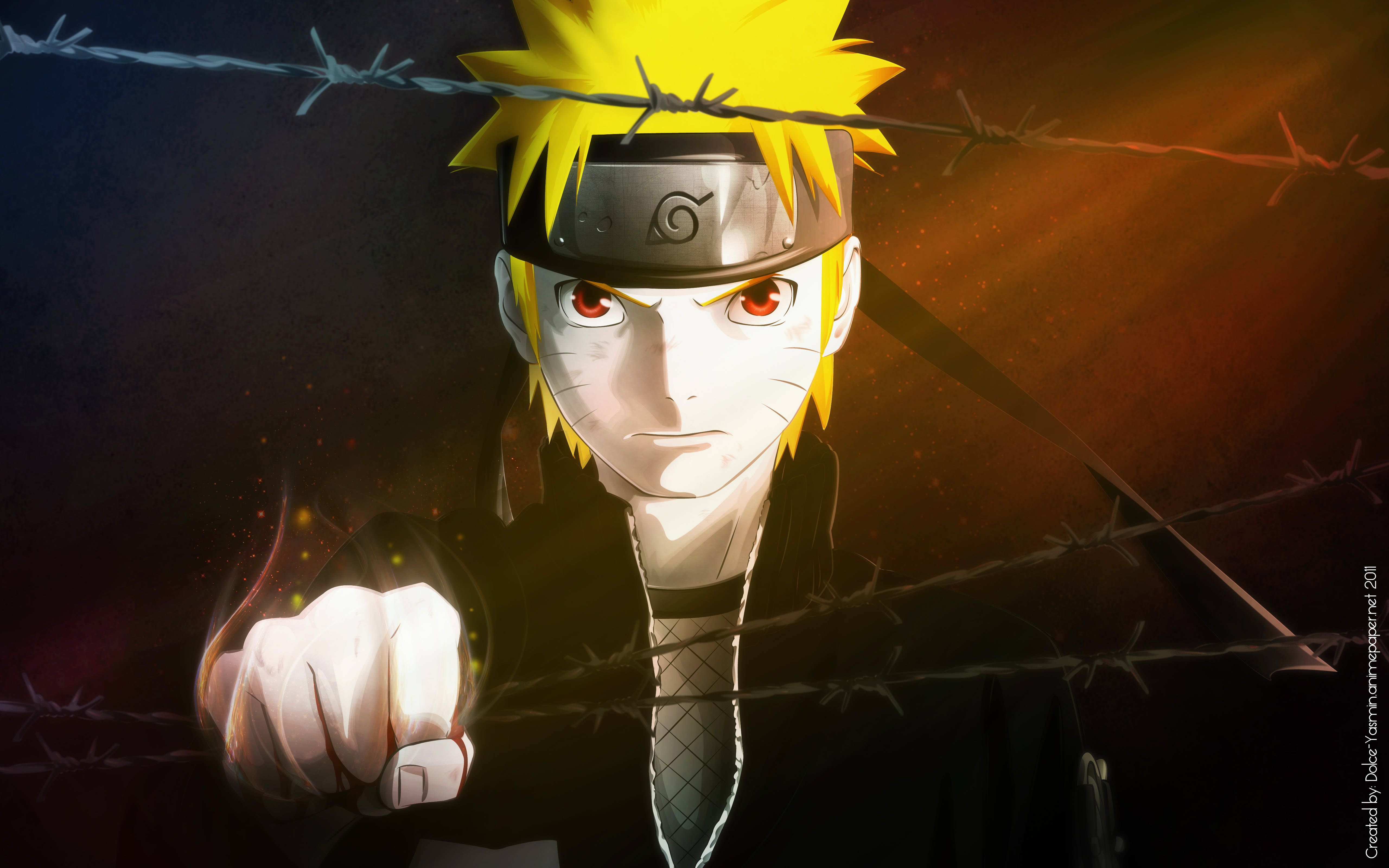 Naruto Uzumaki Waya Wenye Miiba Picha ya Ukuta