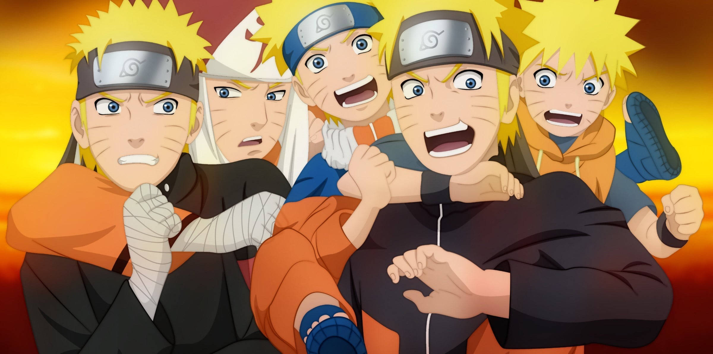 Naruto Wanaoishi Kwa Pamoja Picha ya Ukuta