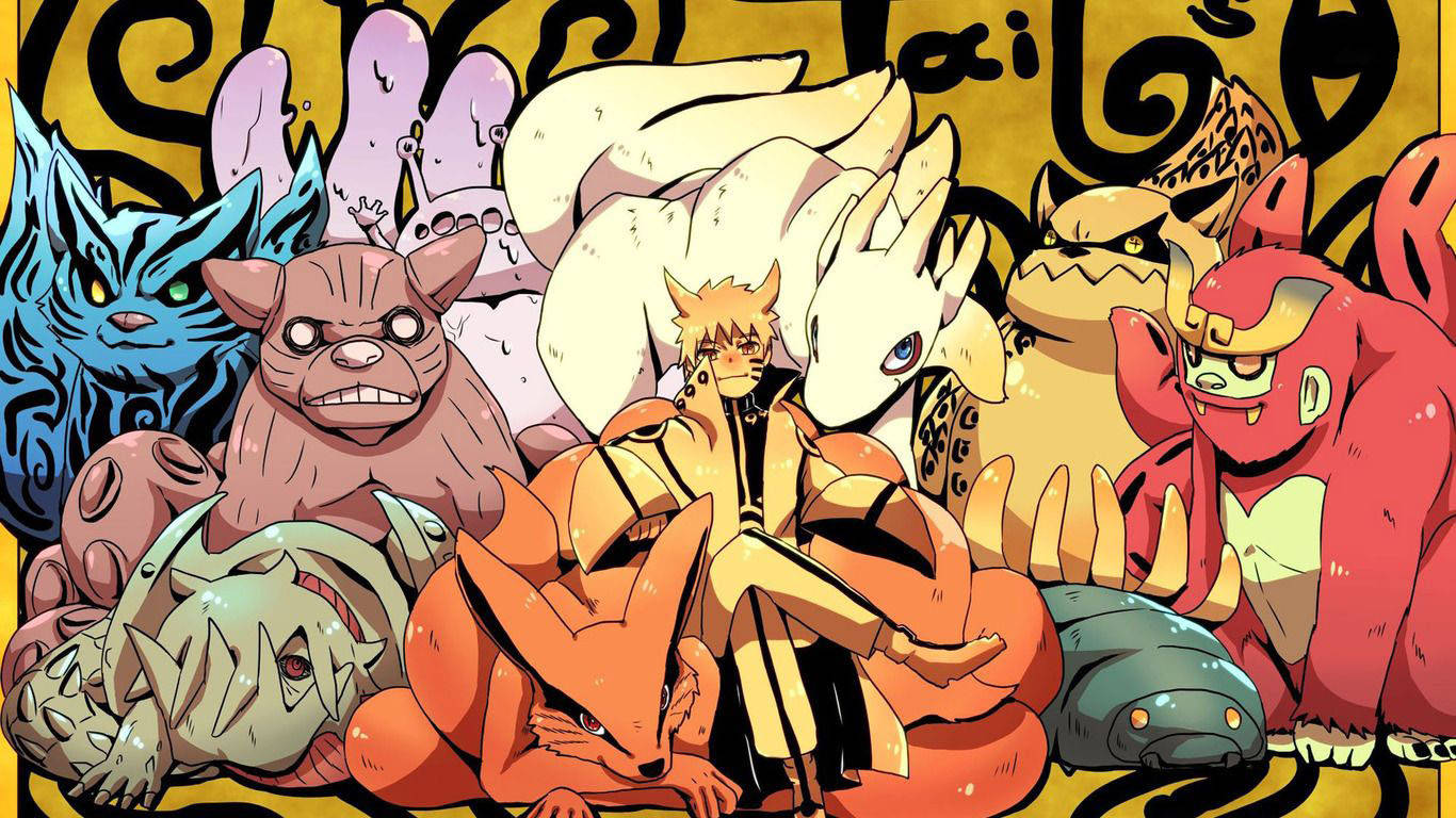 Naruto Wanyama Wenye Mikia Wapendwa Picha ya Ukuta