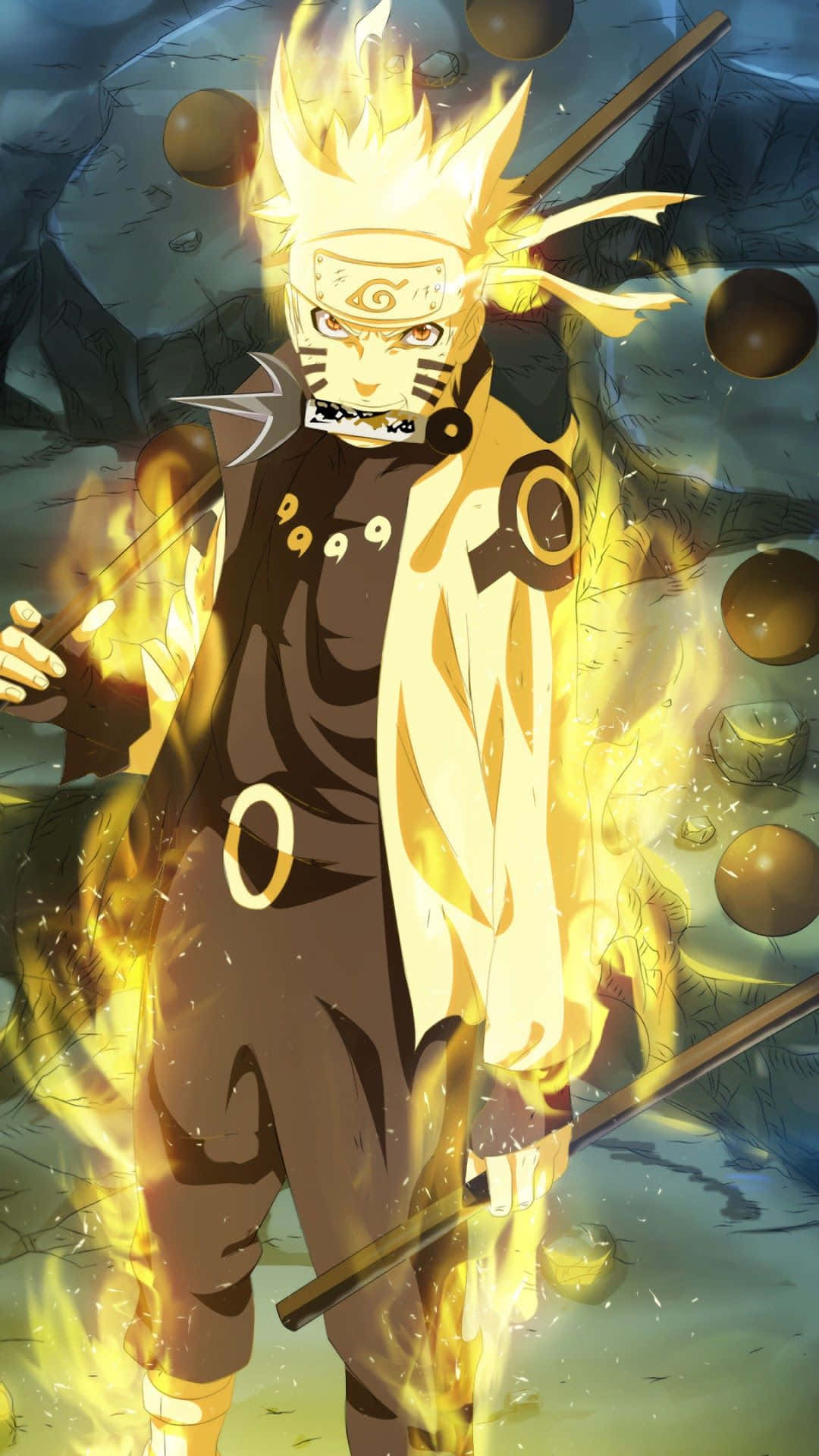 Naruto yenye Mwendo wa Kasi kwa Simu yako Picha ya Ukuta