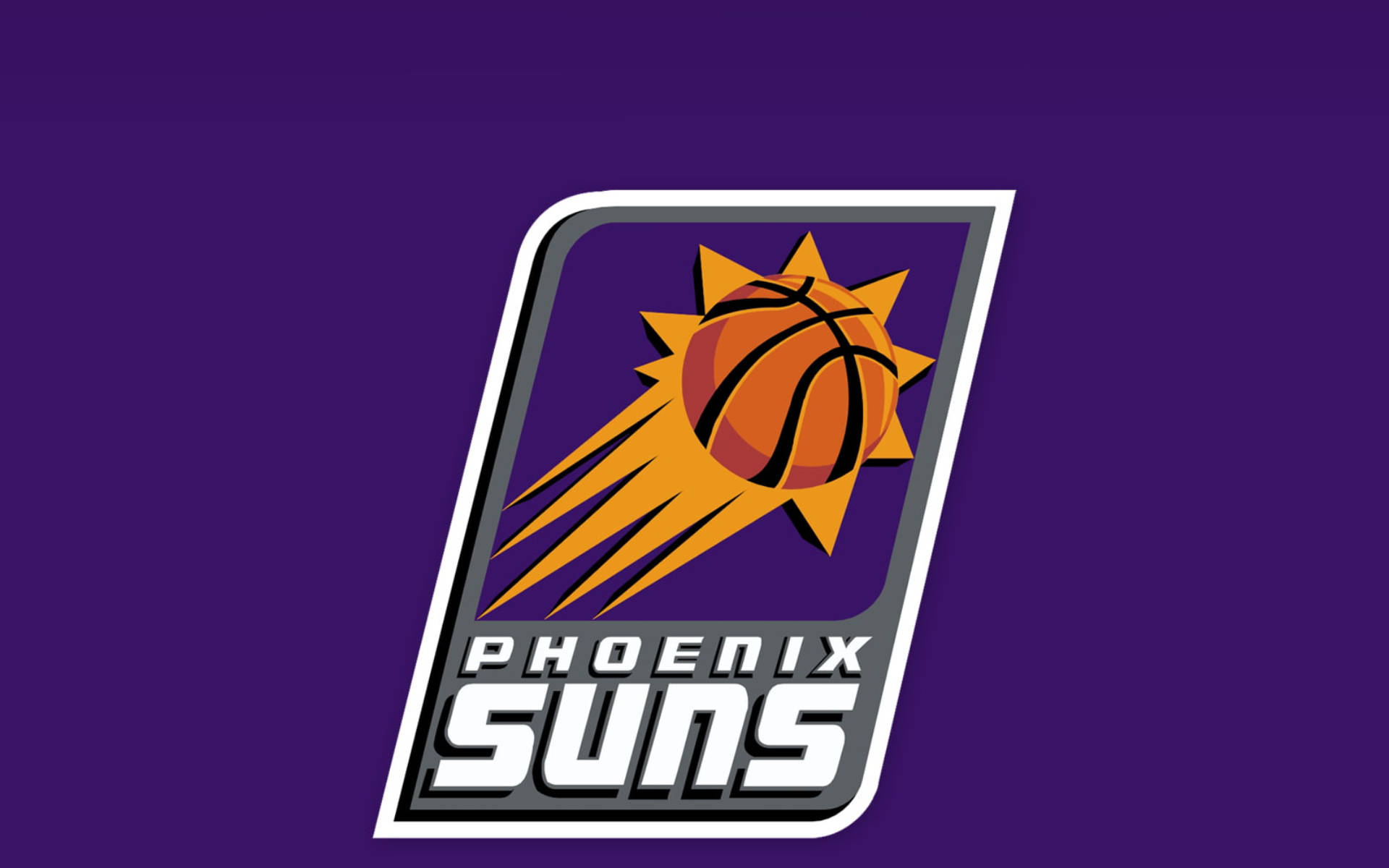 NBA Phoenix Suns Logo katika Rangi ya Mweusi Picha ya Ukuta