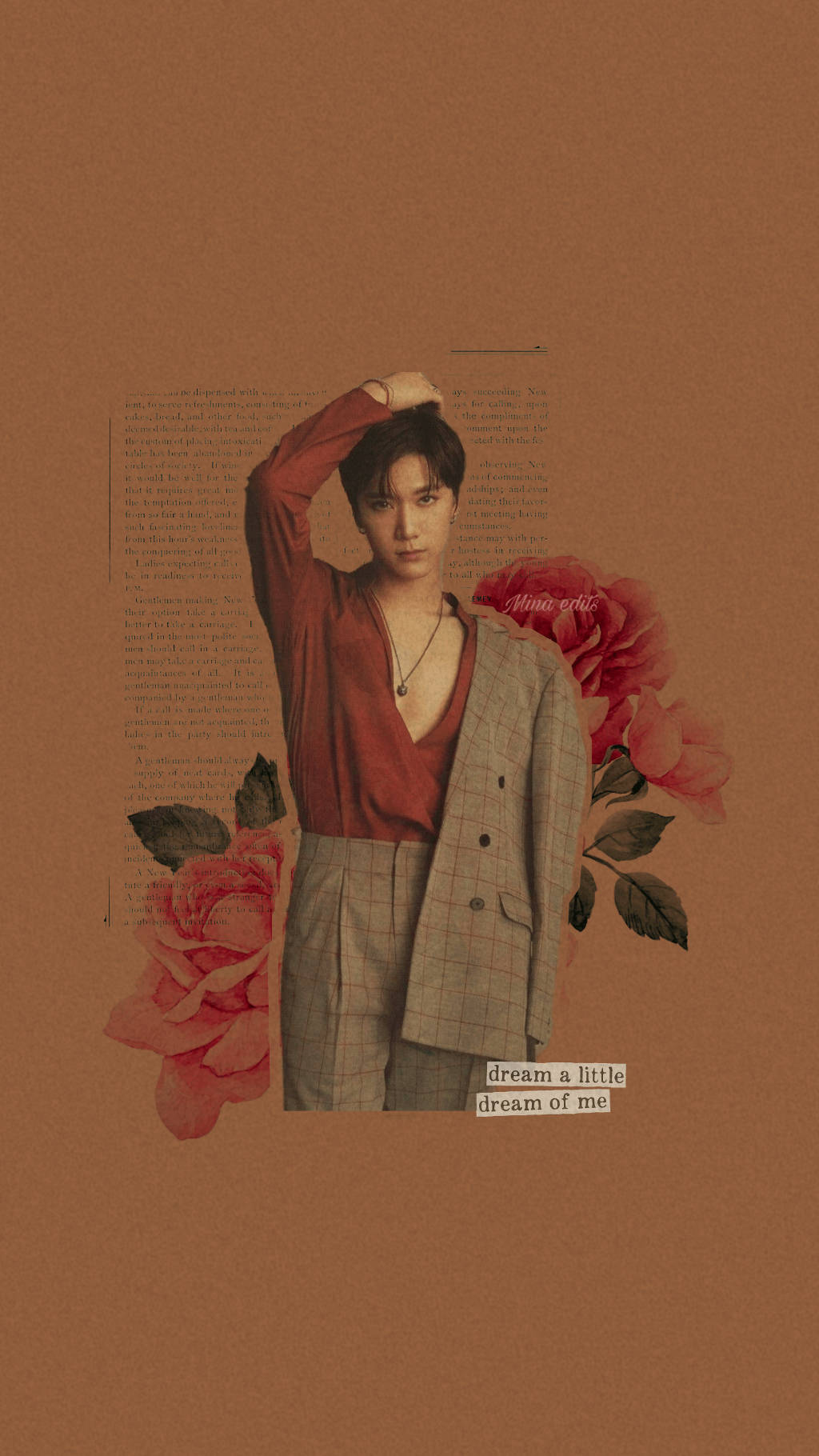 NCT Ten Aesthetic ya Beige Picha ya Ukuta