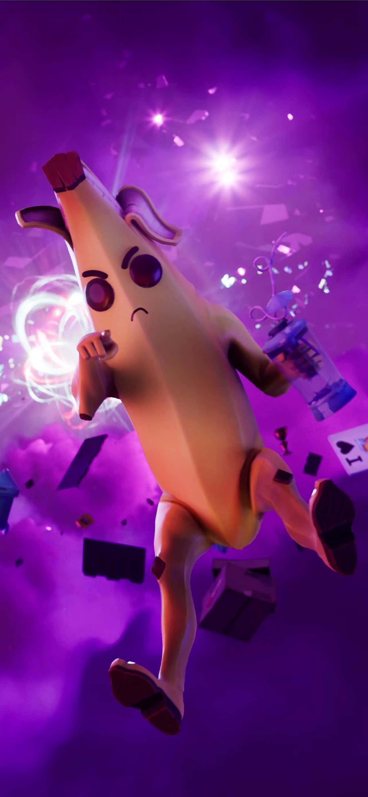 Ndizi Fortnite iPhone Picha ya Ukuta