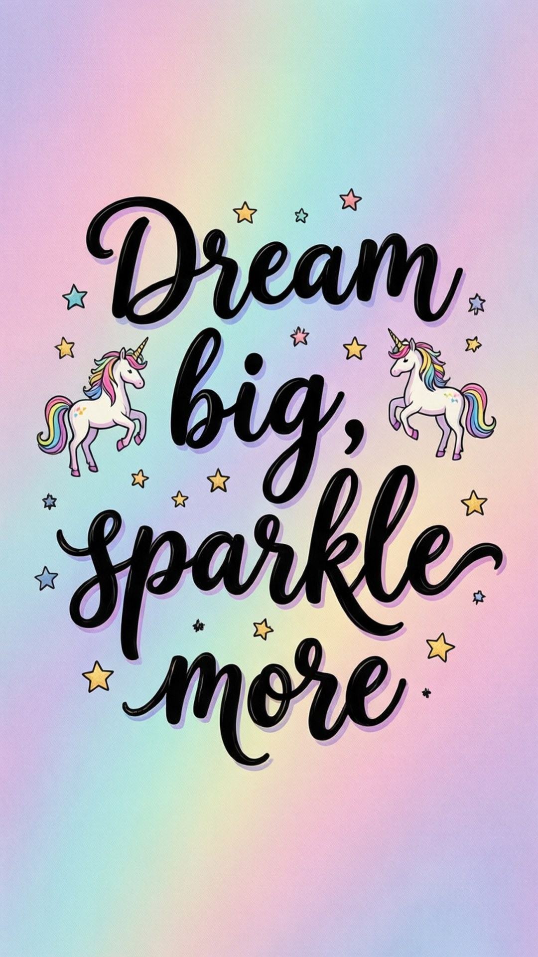 Ndoto Kubwa Unicorn Quote Picha ya Ukuta