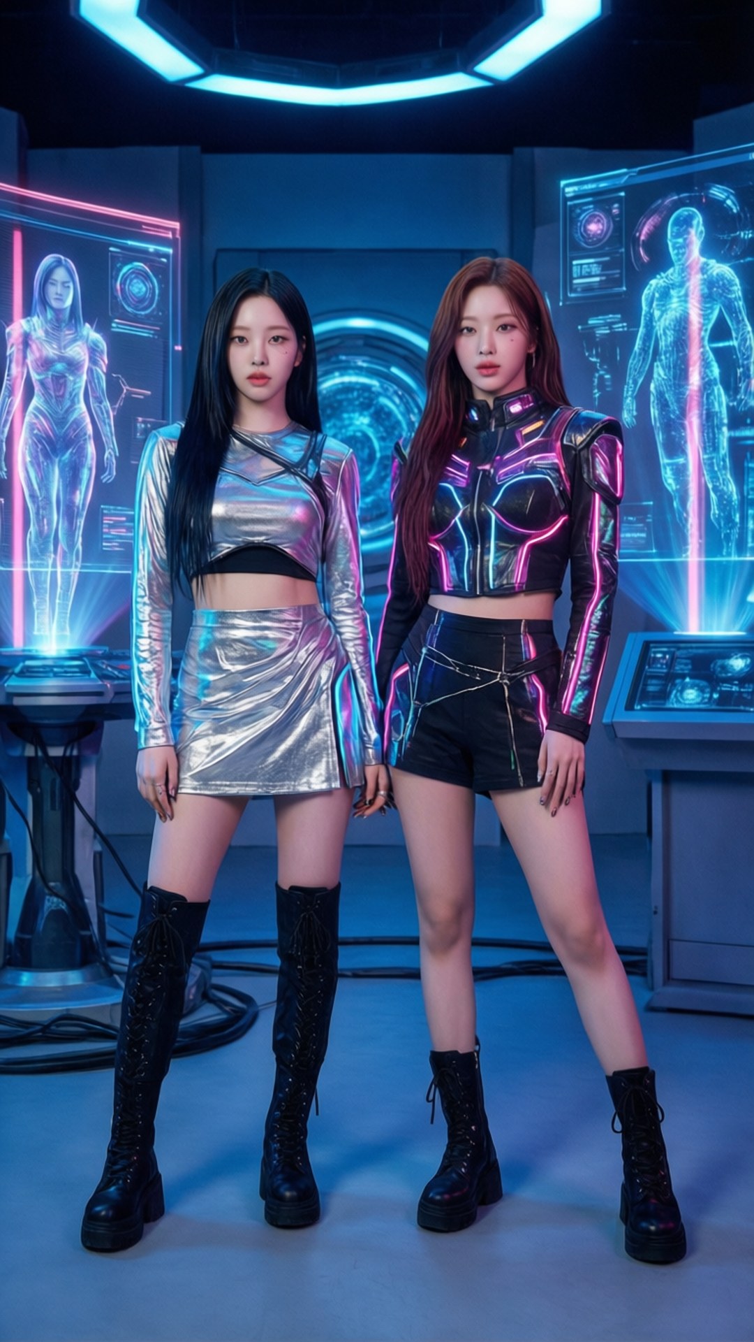 Ndoto za Cyberpunk za TWICE Picha ya Ukuta