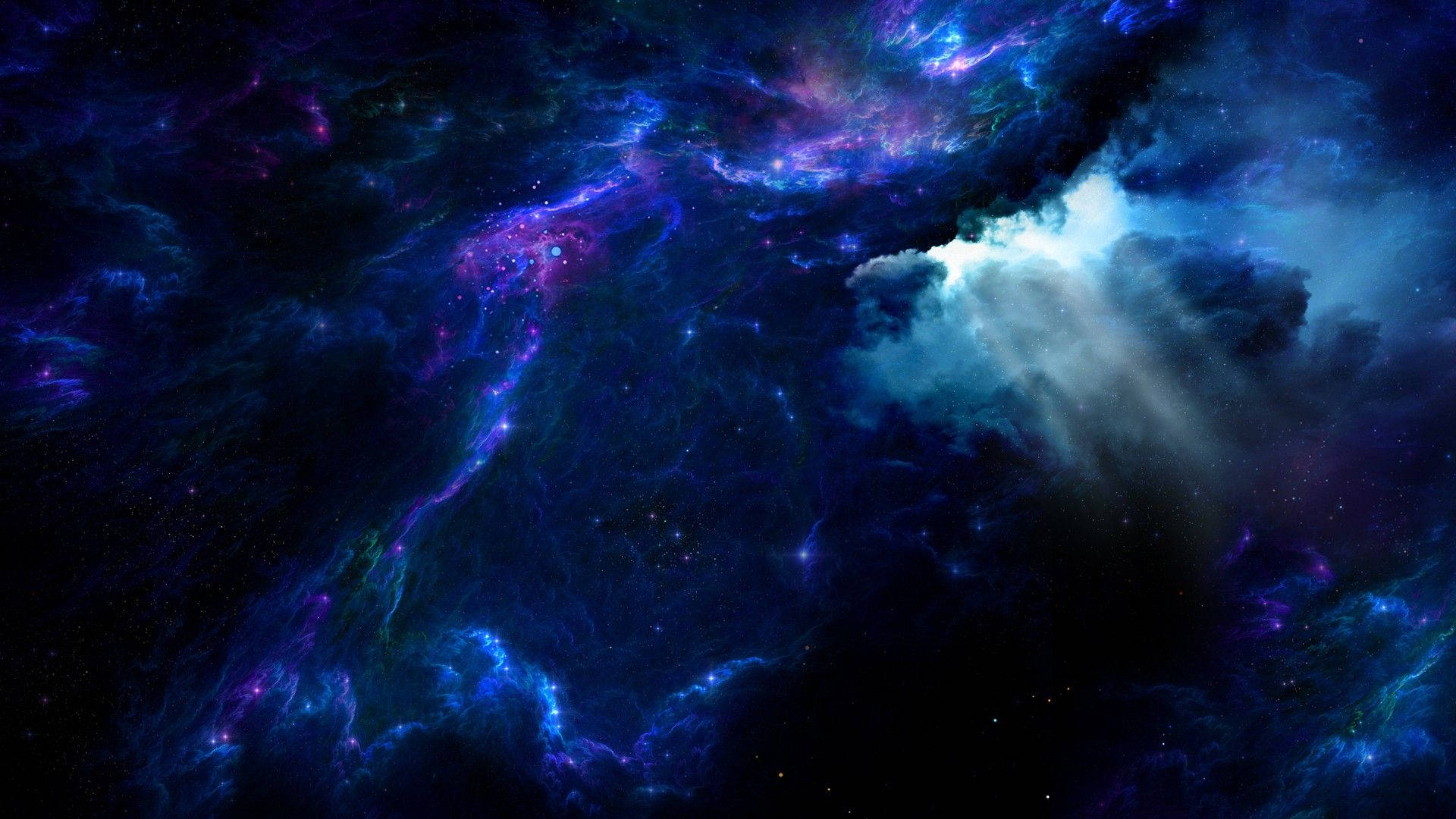 Nebula Aesthetic Bluu Giza HD Picha ya Ukuta