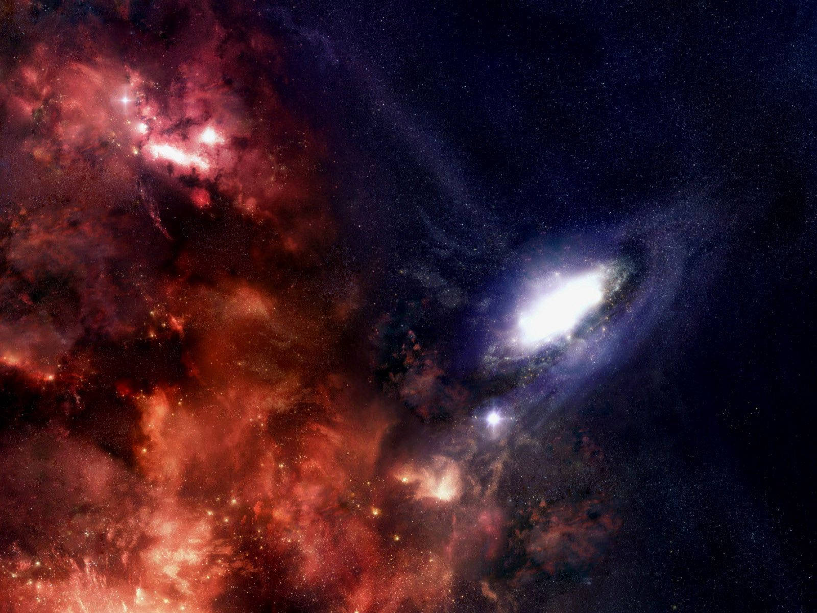 Nebula Nyekundu Galaksi Ulimwengu Picha ya Ukuta
