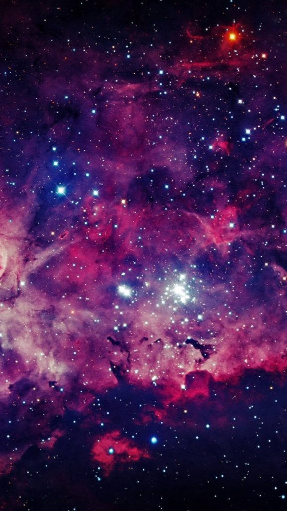 Nebula ya Anga ya Pinki Giza ya iPhone Picha ya Ukuta