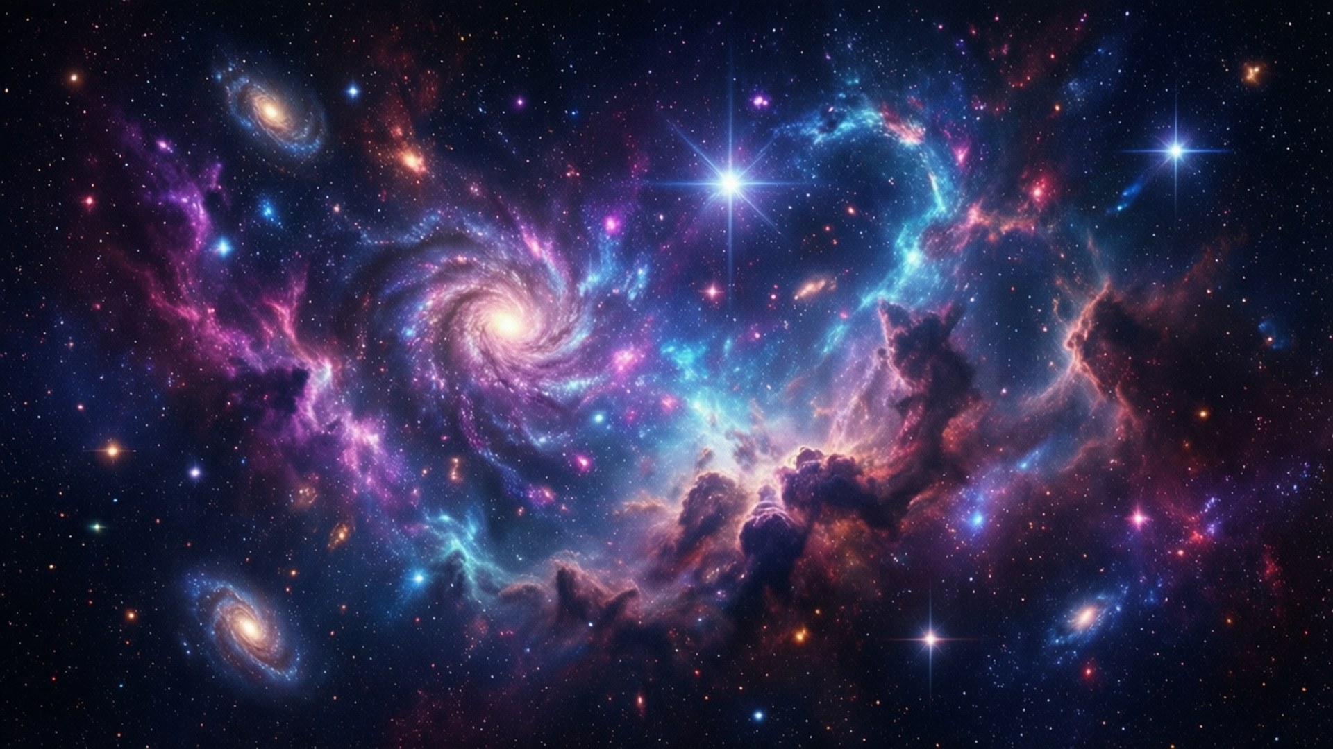Nebula ya Mwezi wa Nyota Ulimwengu wa Mbali Picha ya Ukuta